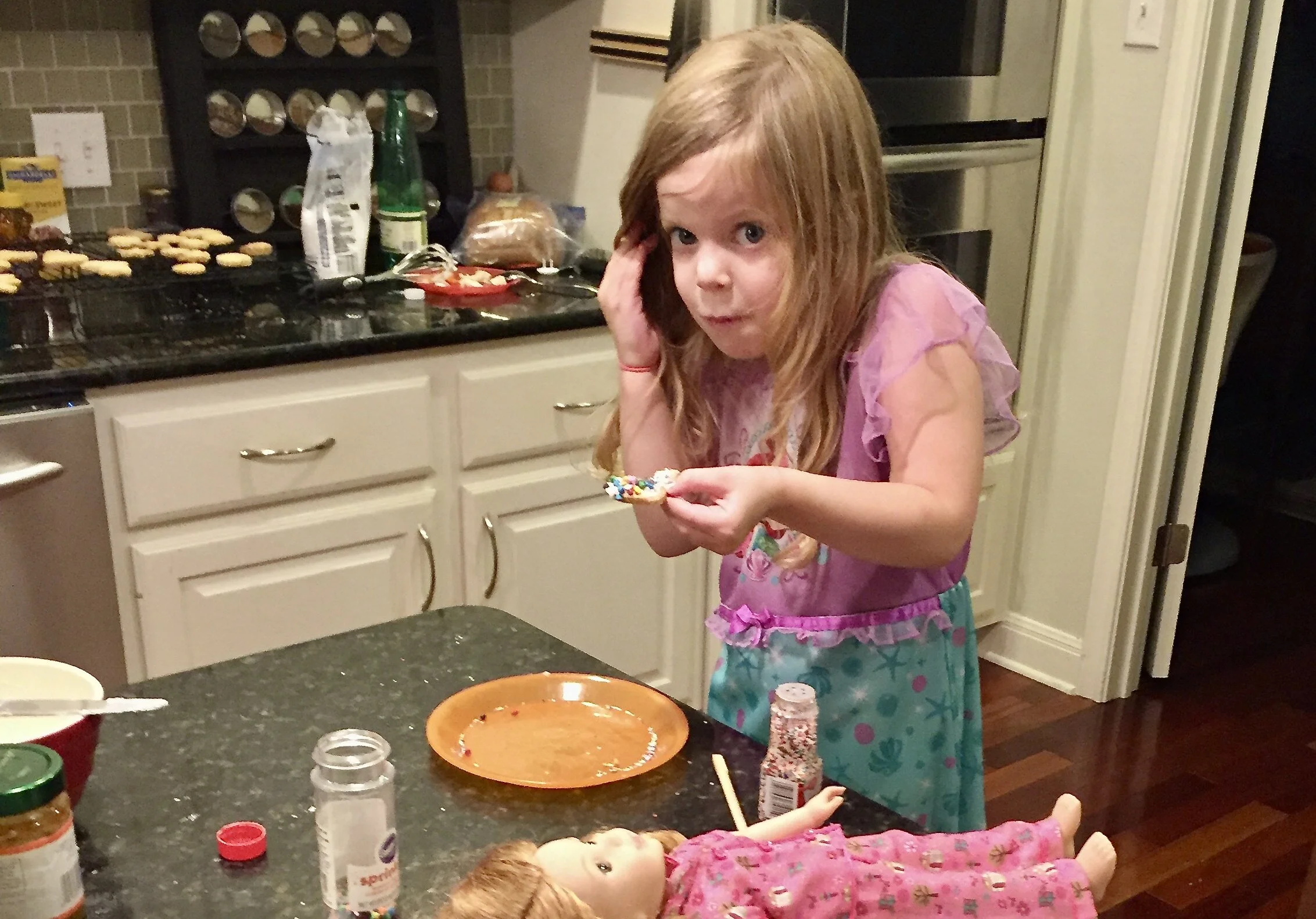 Even Piper has been known to snatch a cookie.