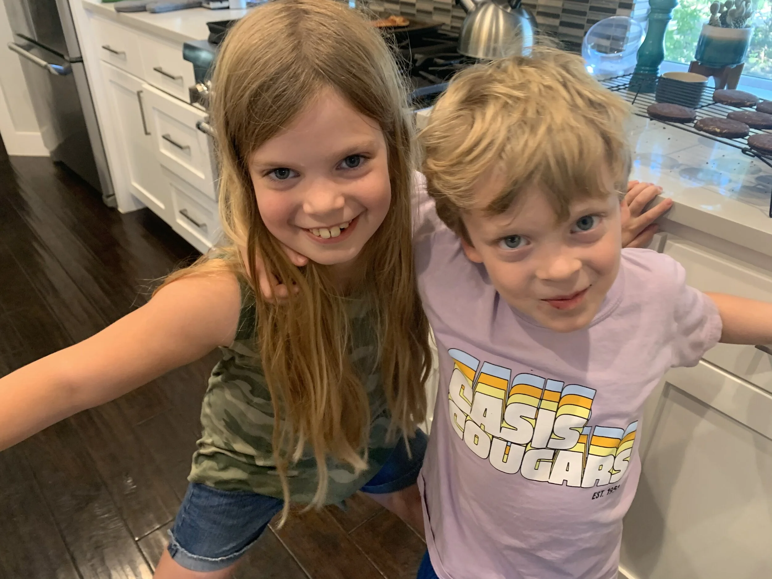 Piper and Finn post Snaps-tasting!