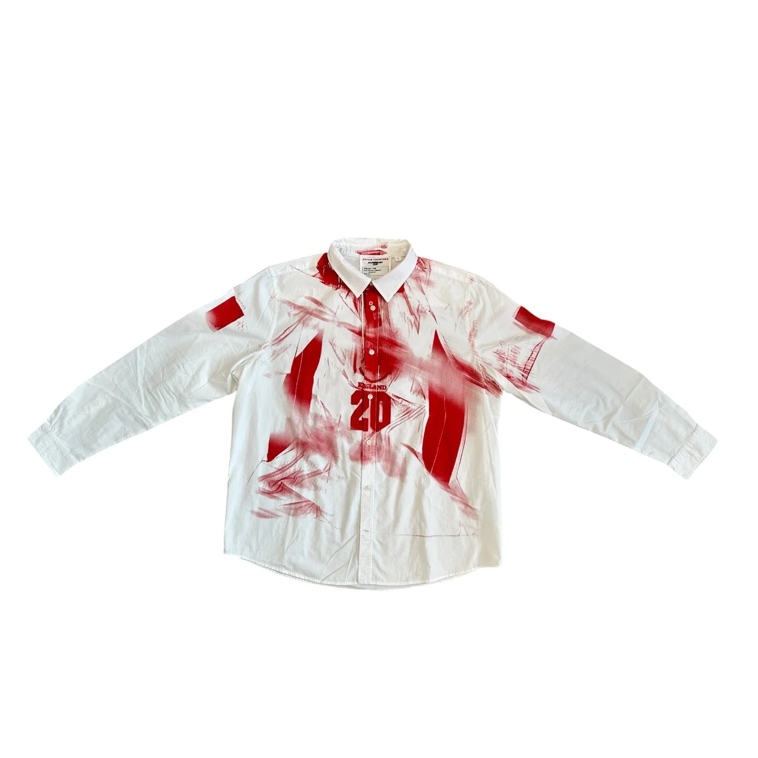 ENGLAND 1998 — WHITE / RED INK