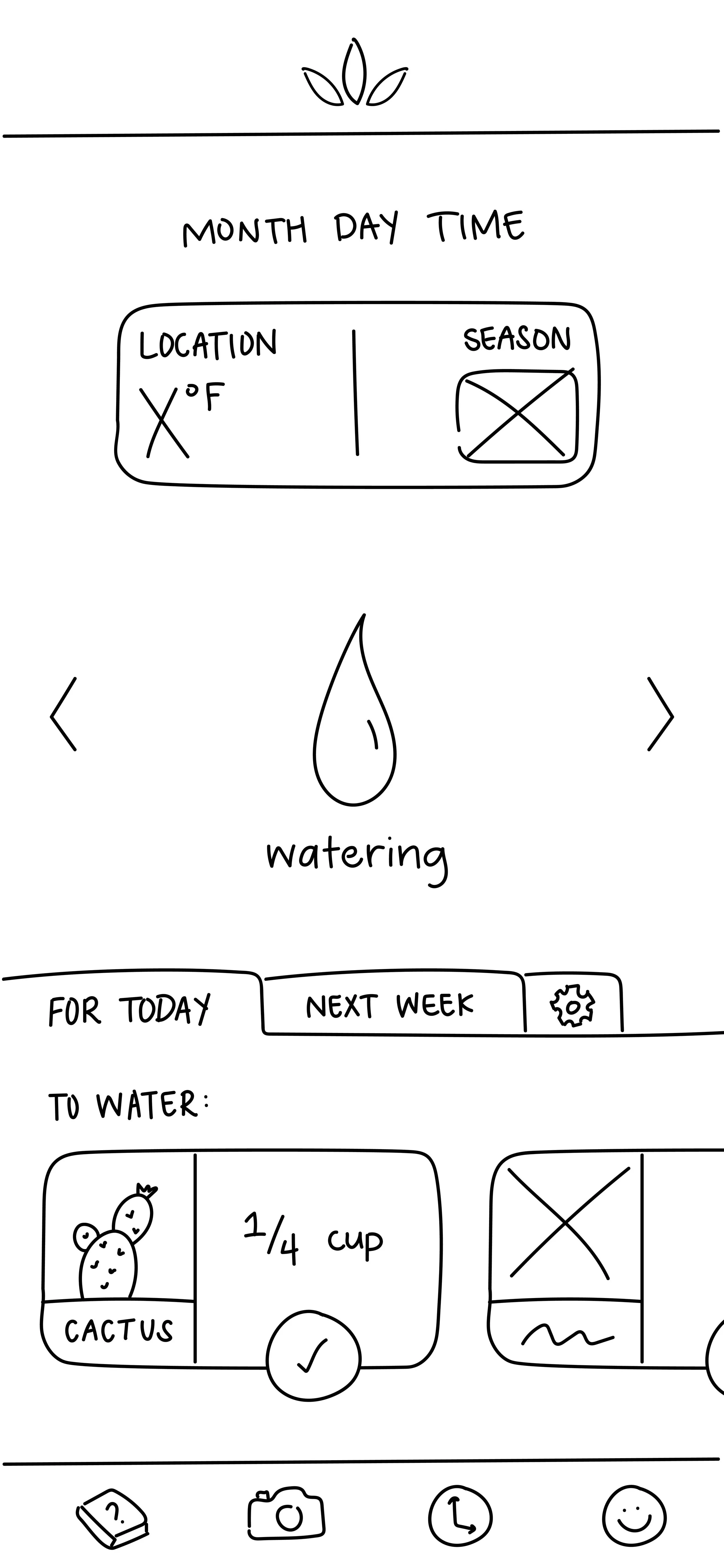 Reminders: reminder to water cactus, marked as complete by user.