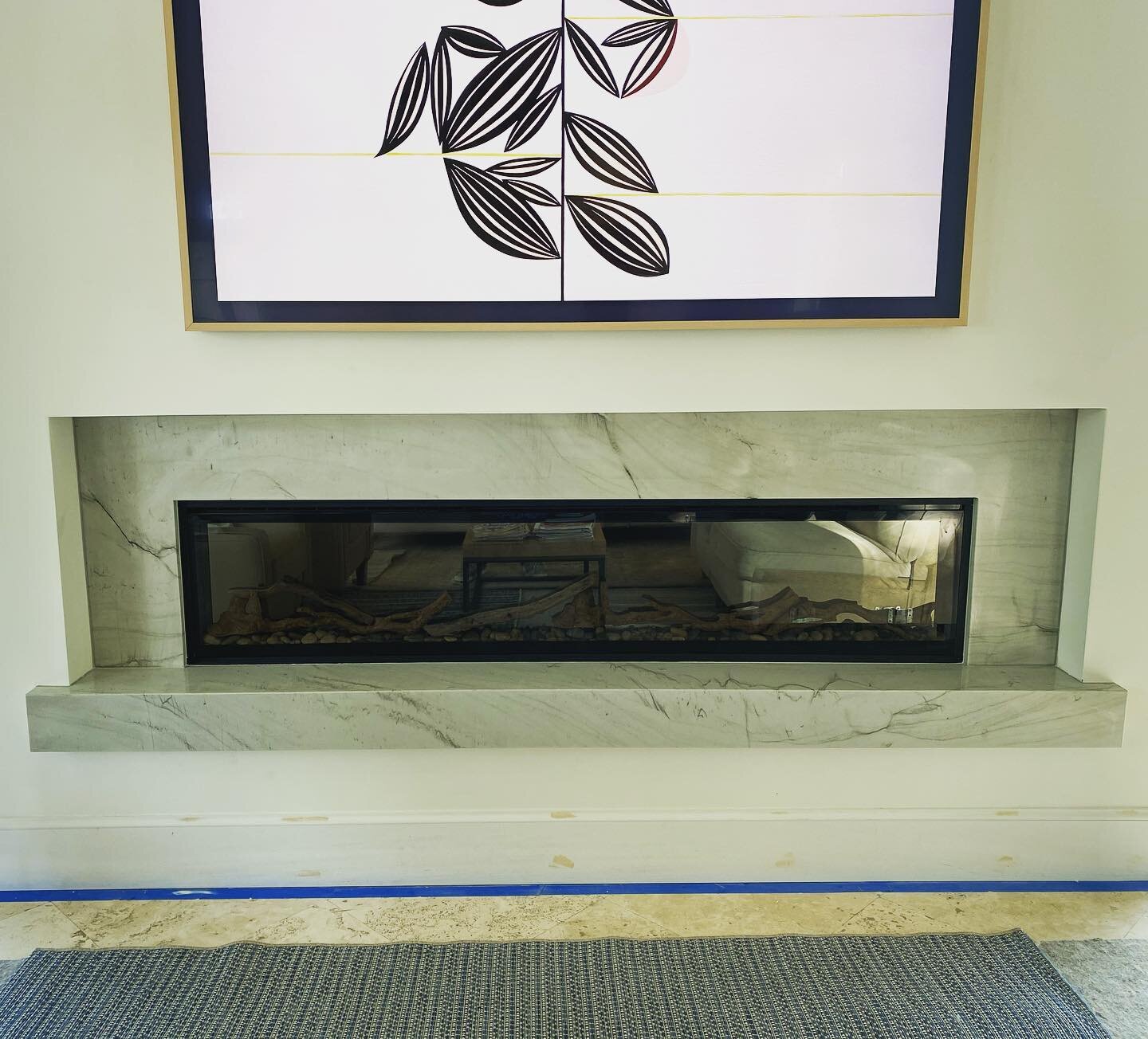 Beautiful Quartzite done in this Fireplace ✅✅ #quartzite #countertops #natural #naturalstone #stone #work #fireplace #remodel #homeremodeling #modern
