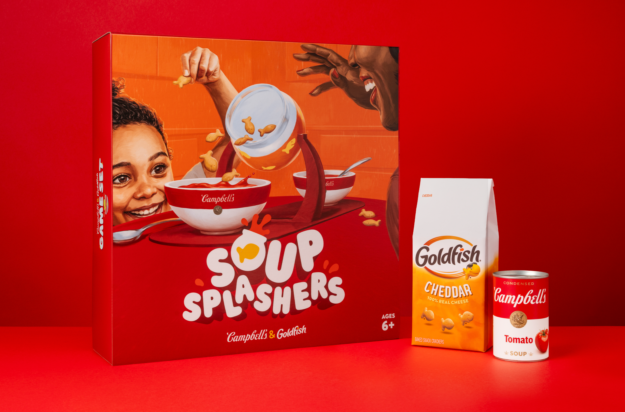 Like Don't Spill the Beans. Except they're Goldfish. And they fall in your Campbell's. Mm.