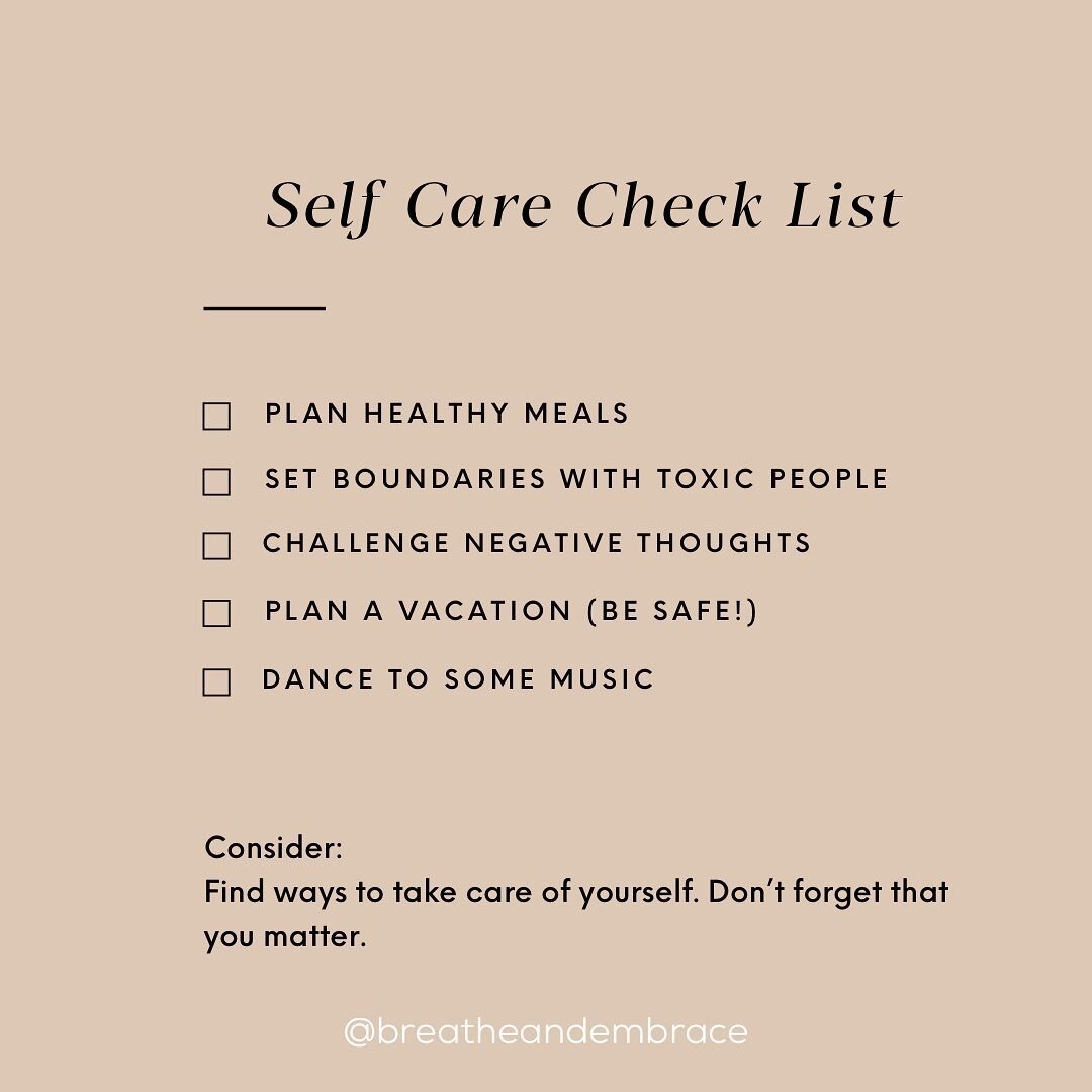 We&rsquo;re back! And of course it&rsquo;s important to start off with self care. Be sure to be kind to yourself this week by taking care of yourself. 🤍
