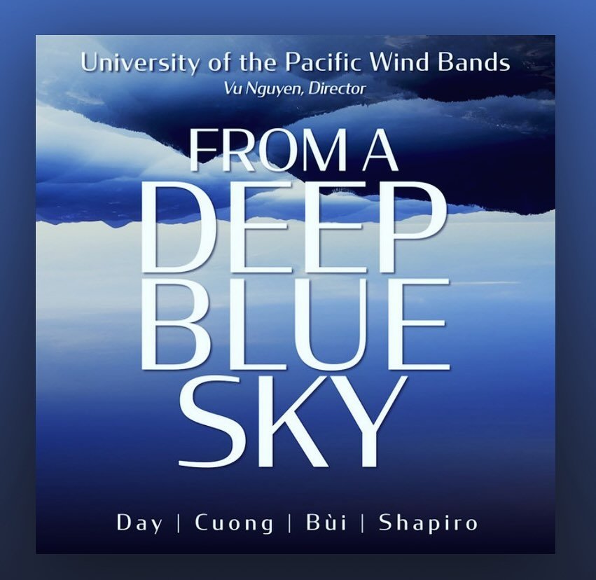 Available now on streaming 💙🎼
Honored to have my music commercially recorded by the University of the Pacific Wind Ensemble, under the direction of Dr. Vu Nguyen. This album features the first ever commercial recordings of &ldquo;Shimmering Sunshin