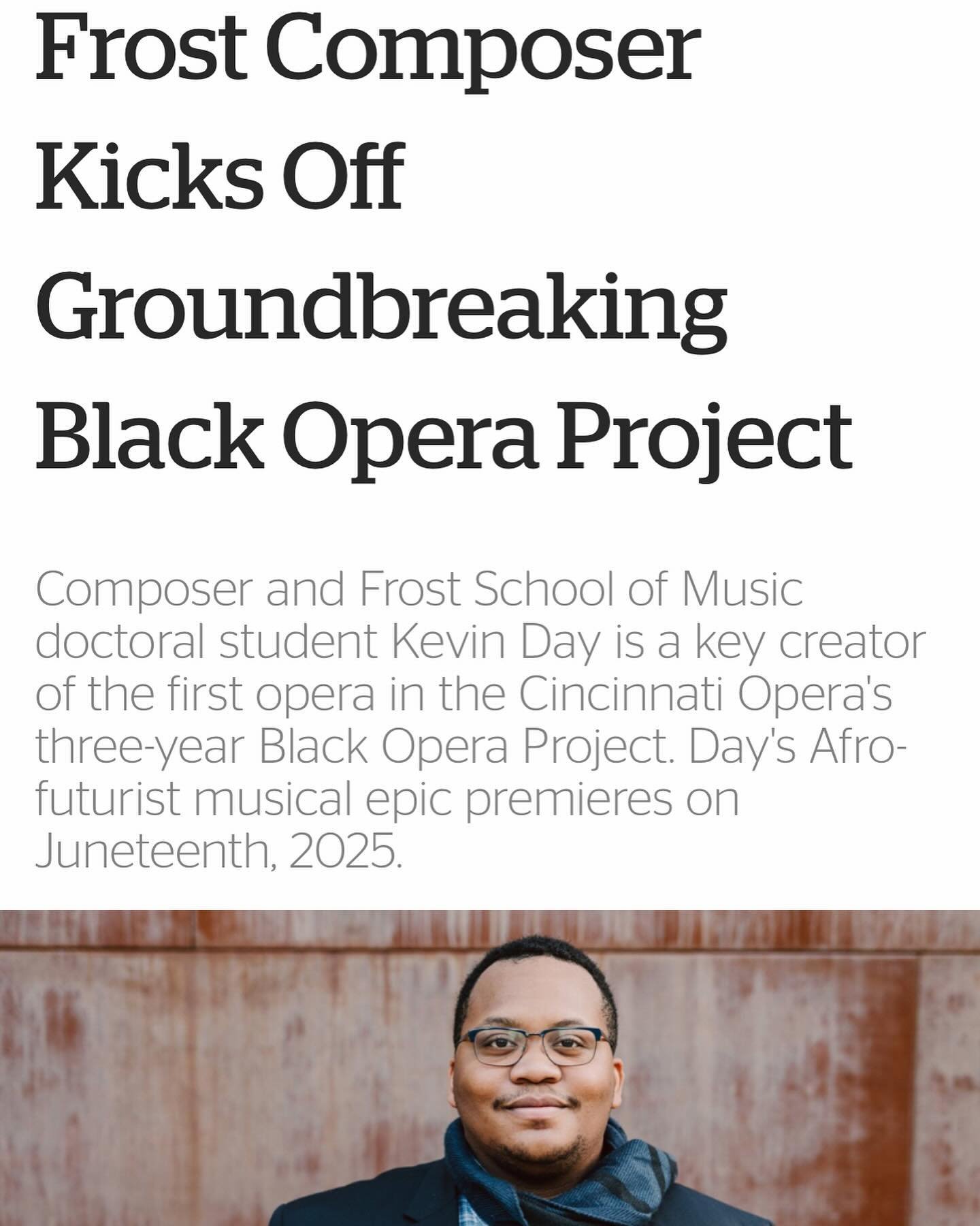 Thank you @frostschoolum and Jordan Levin for this article feature about my upcoming opera LALOVAVI. Looking forward to finishing my Doctor of Musical Arts Degree in Composition this December. 

#almostdoctorday #kevinday #kevindaymusic #frostschoolo