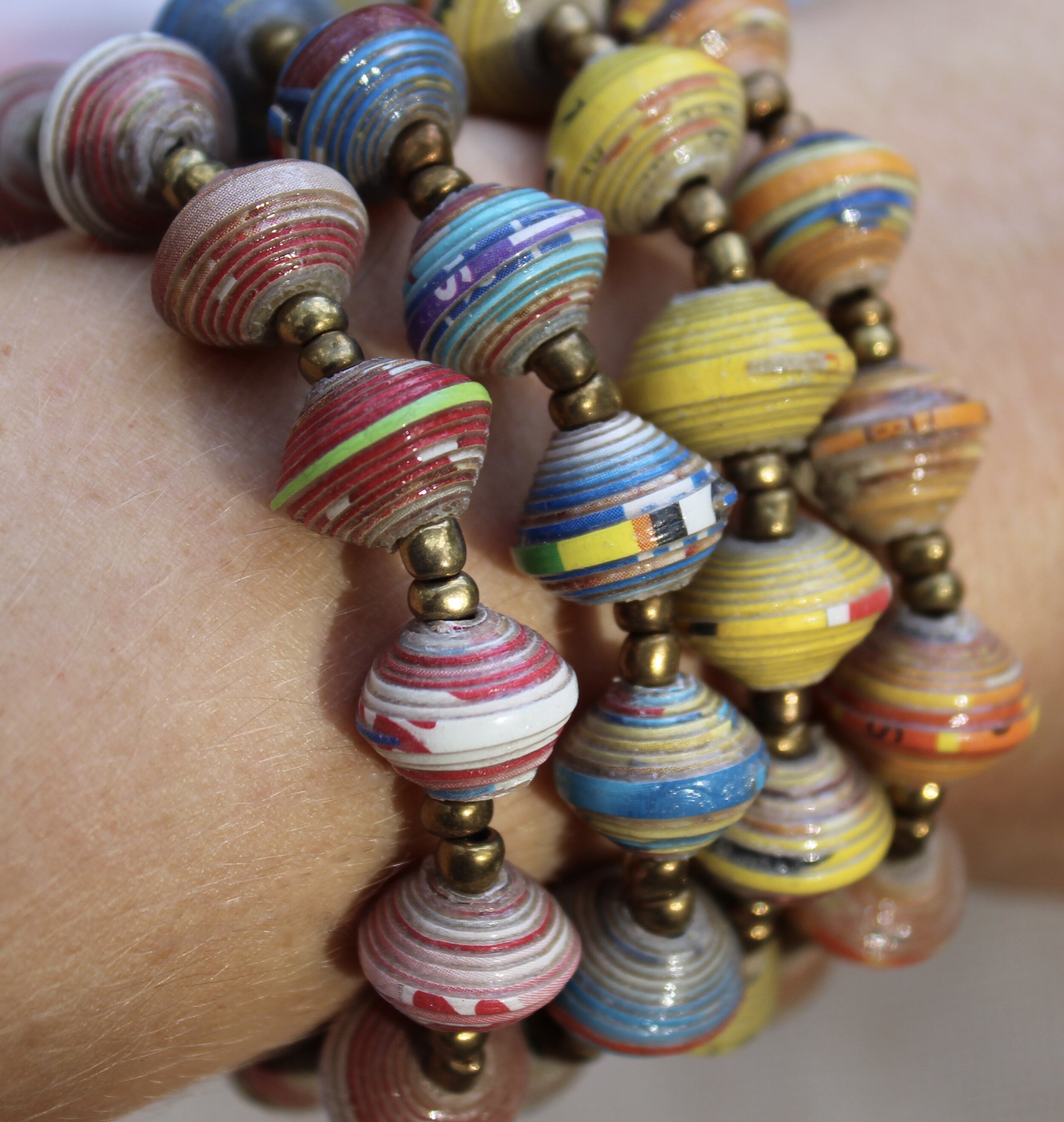 Buy Paper Beads Bracelet Paper Bead Jewelry Recycled Paper Online in India   Etsy