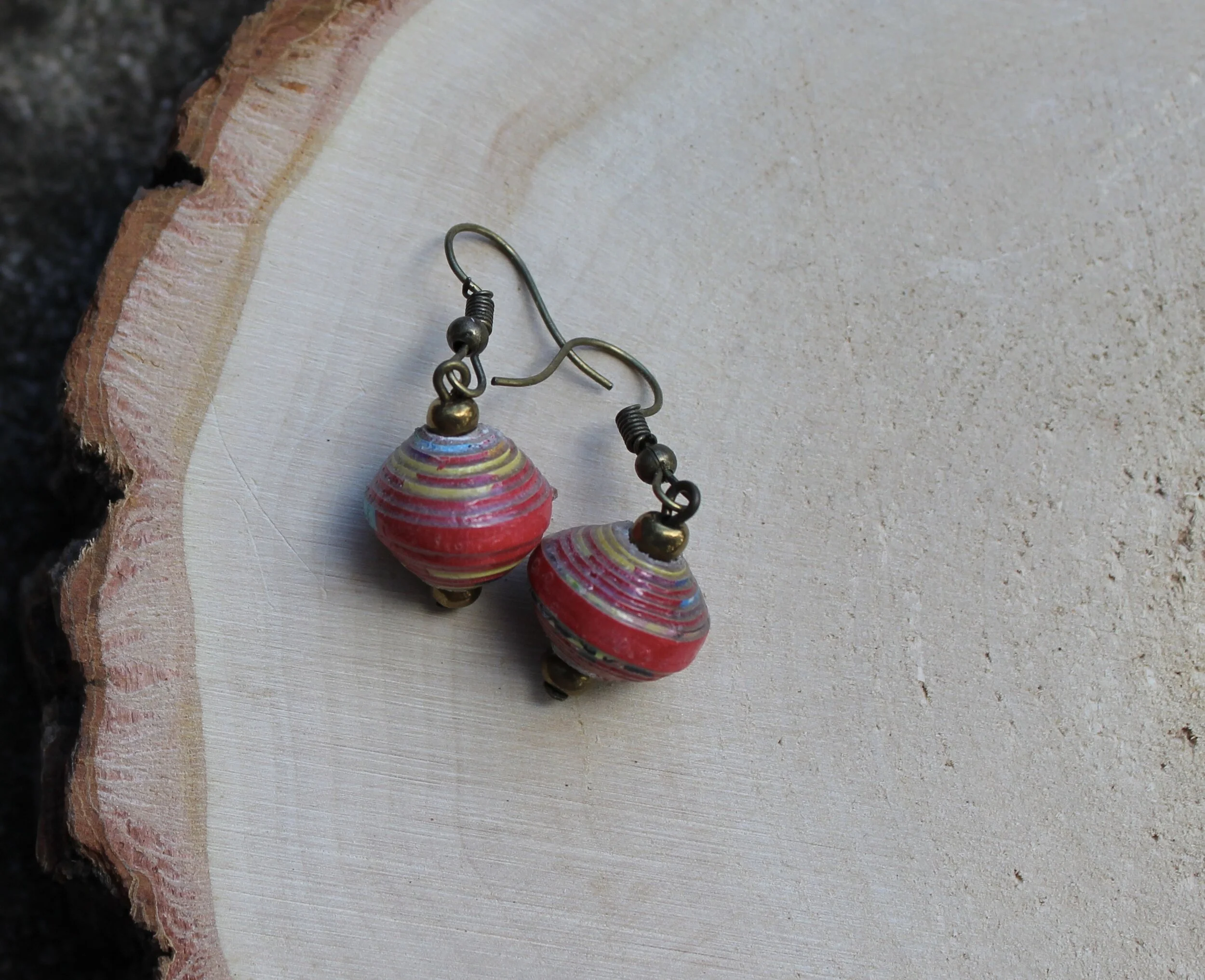 Paper Bead Earrings