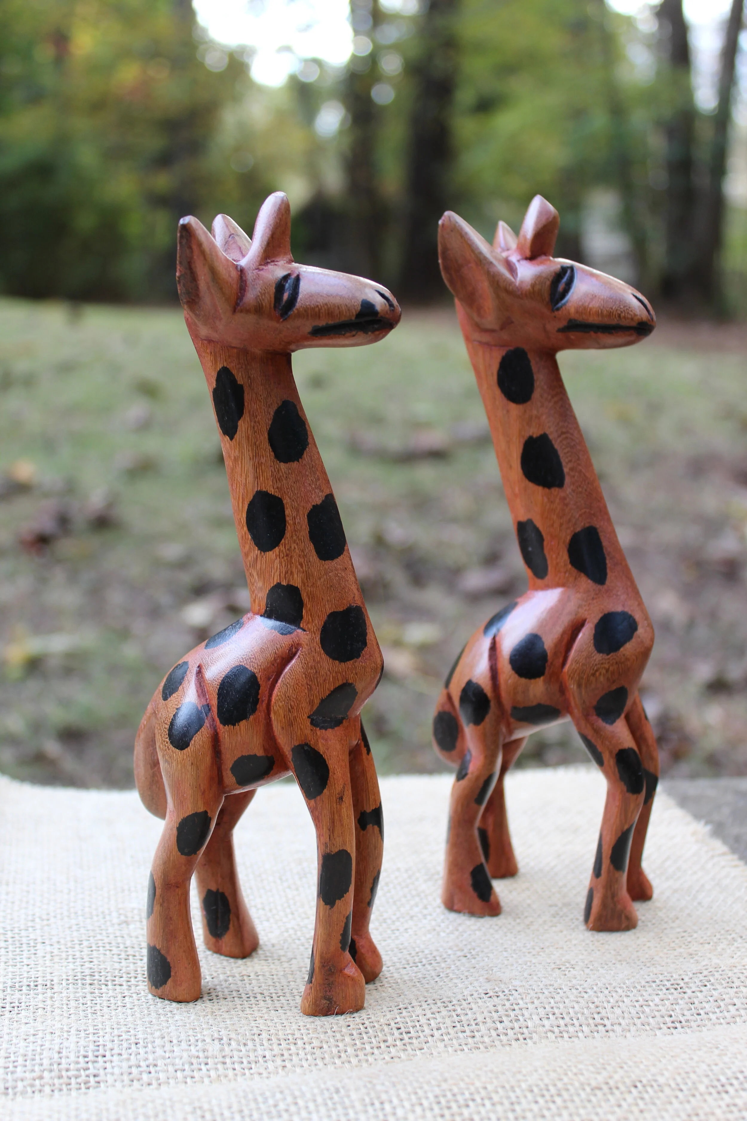 Giraffe Wood Carving Figurines