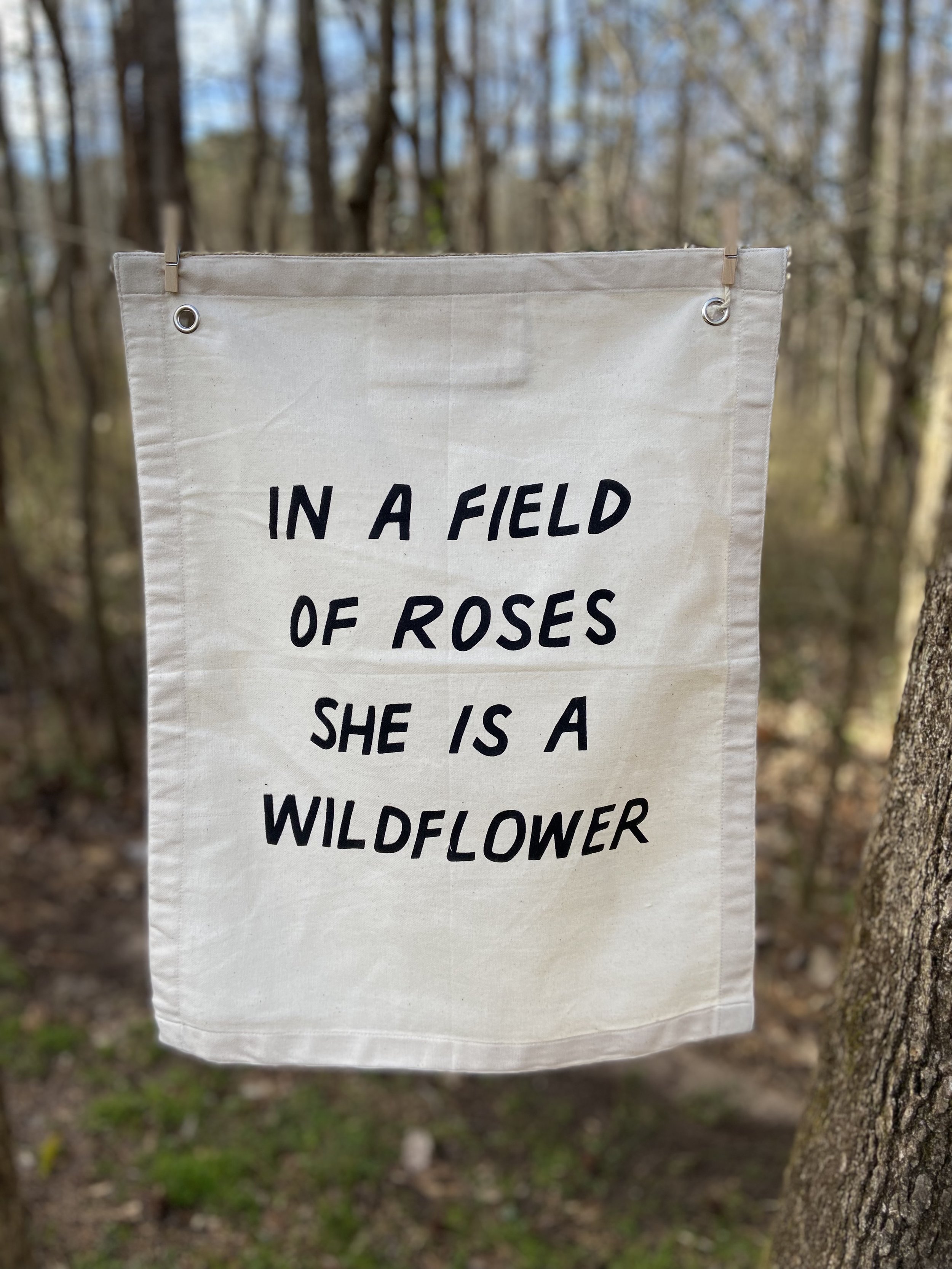 Wildflower Canvas Banner