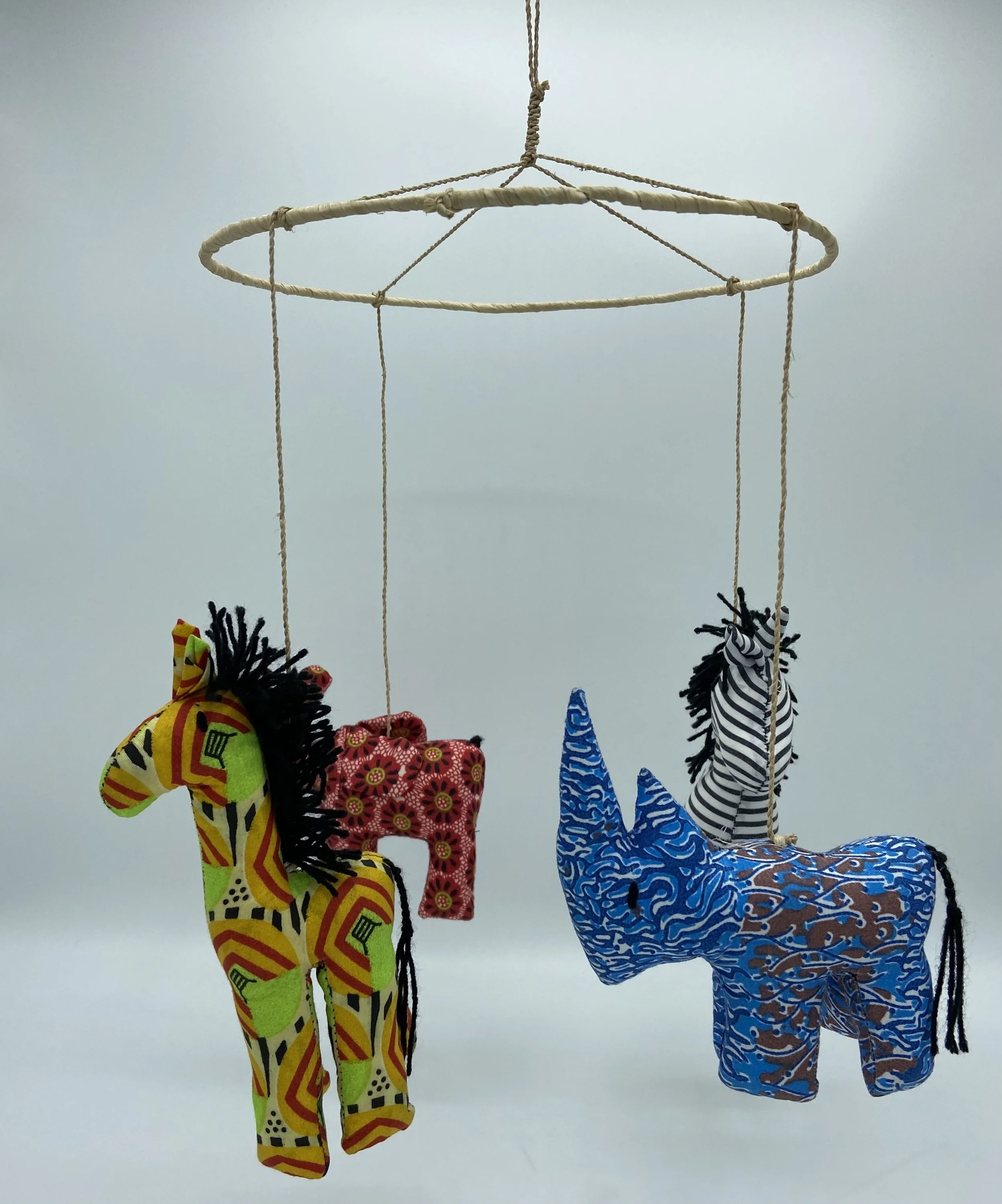 Plush African Animal Mobile