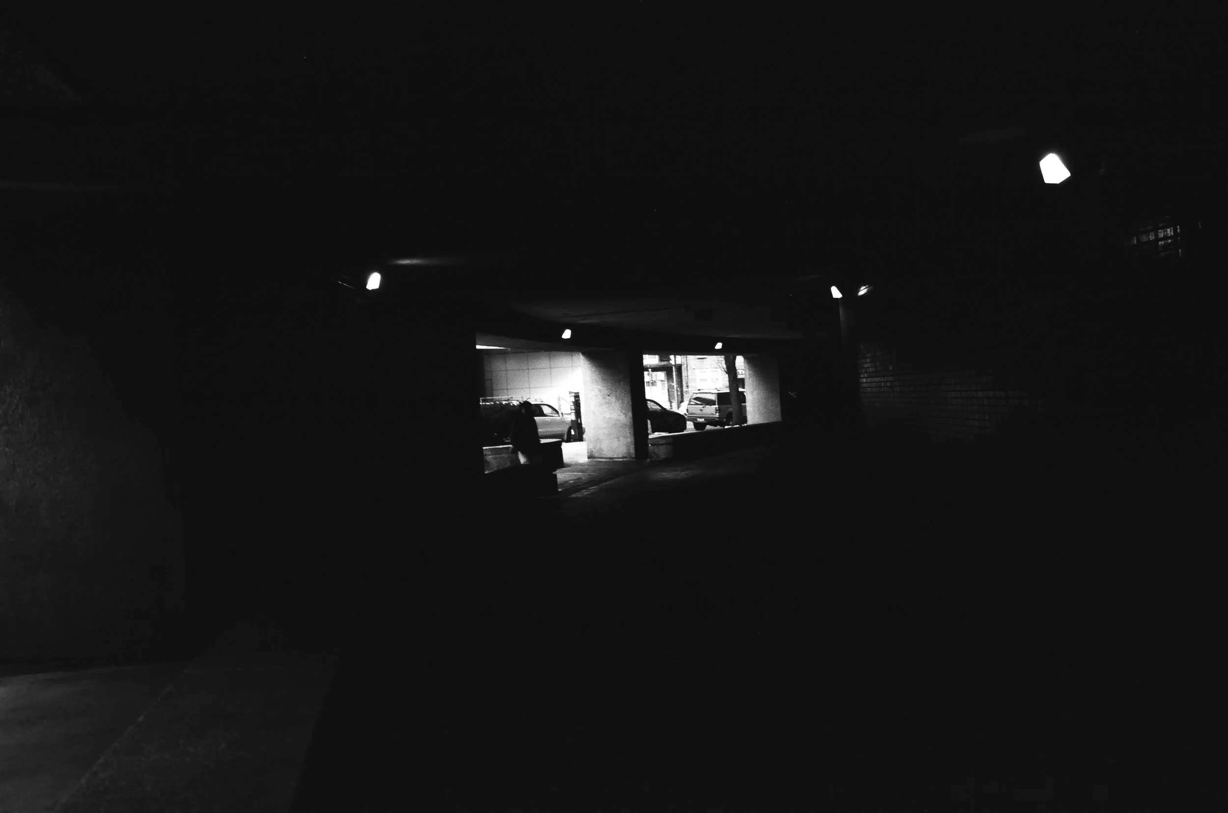 the space beneath the mall's parking garages