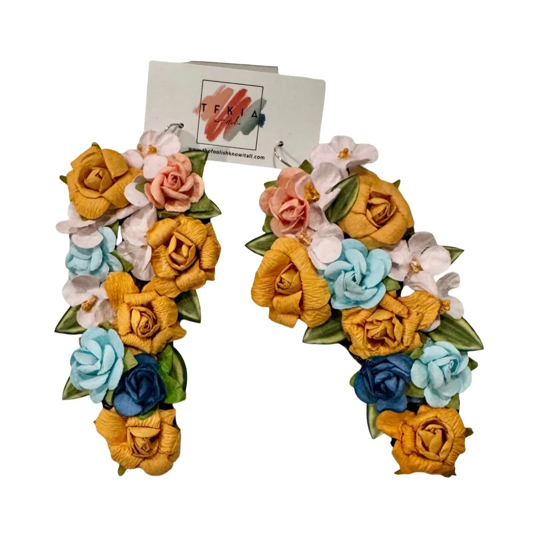 Les Fleurs Garland - Marigold + Aqua