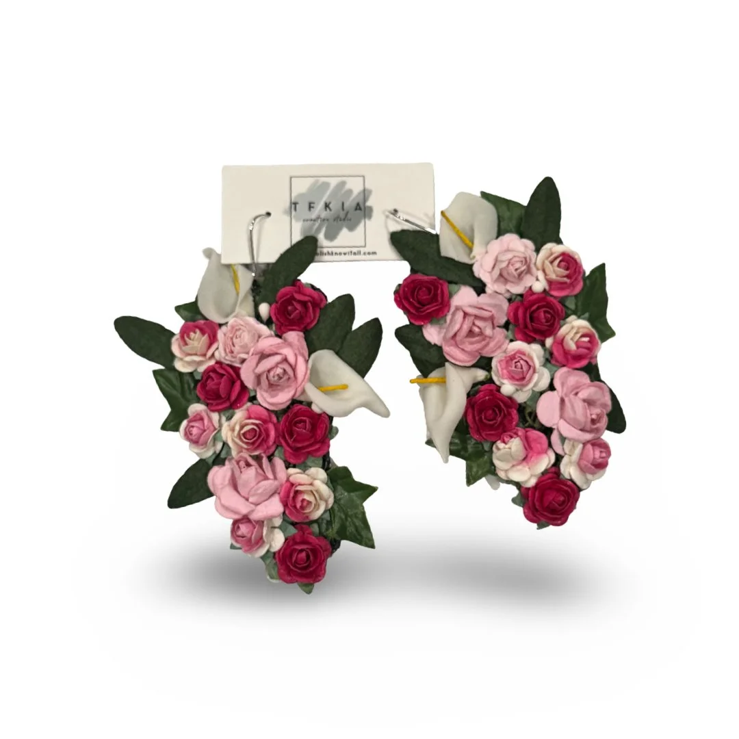 Les Fleurs Garland - Tea Rose + Raspberry