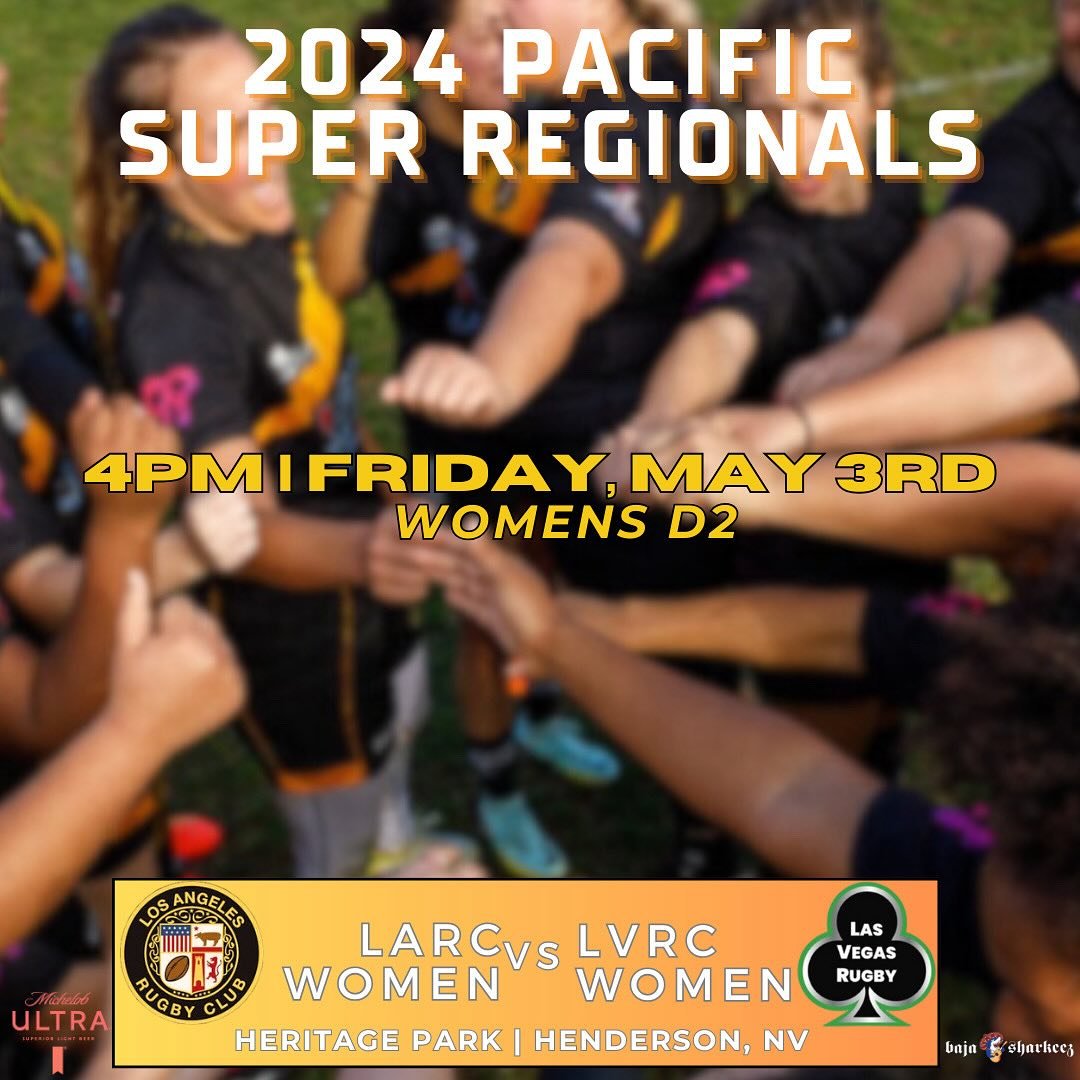 Club Rugby Pacific Coast Regionals! 

LARC Women begin their journey in Las Vegas. Livestream link in bio. 

💛🖤LA Mob!!! 

🗓️Friday, May 3rd
⏰4pm PST 
📍Henderson, NV

#usarugby #scrfu #womensrugby