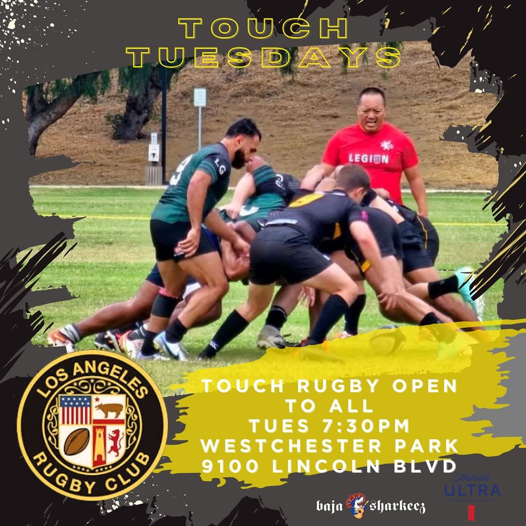 Tuesdays in May come play touch with LARC!

All are welcome this is a great time to join the club and get acquainted with people prior to 7s training starting May 28th! 

See you out there! LA MOB!