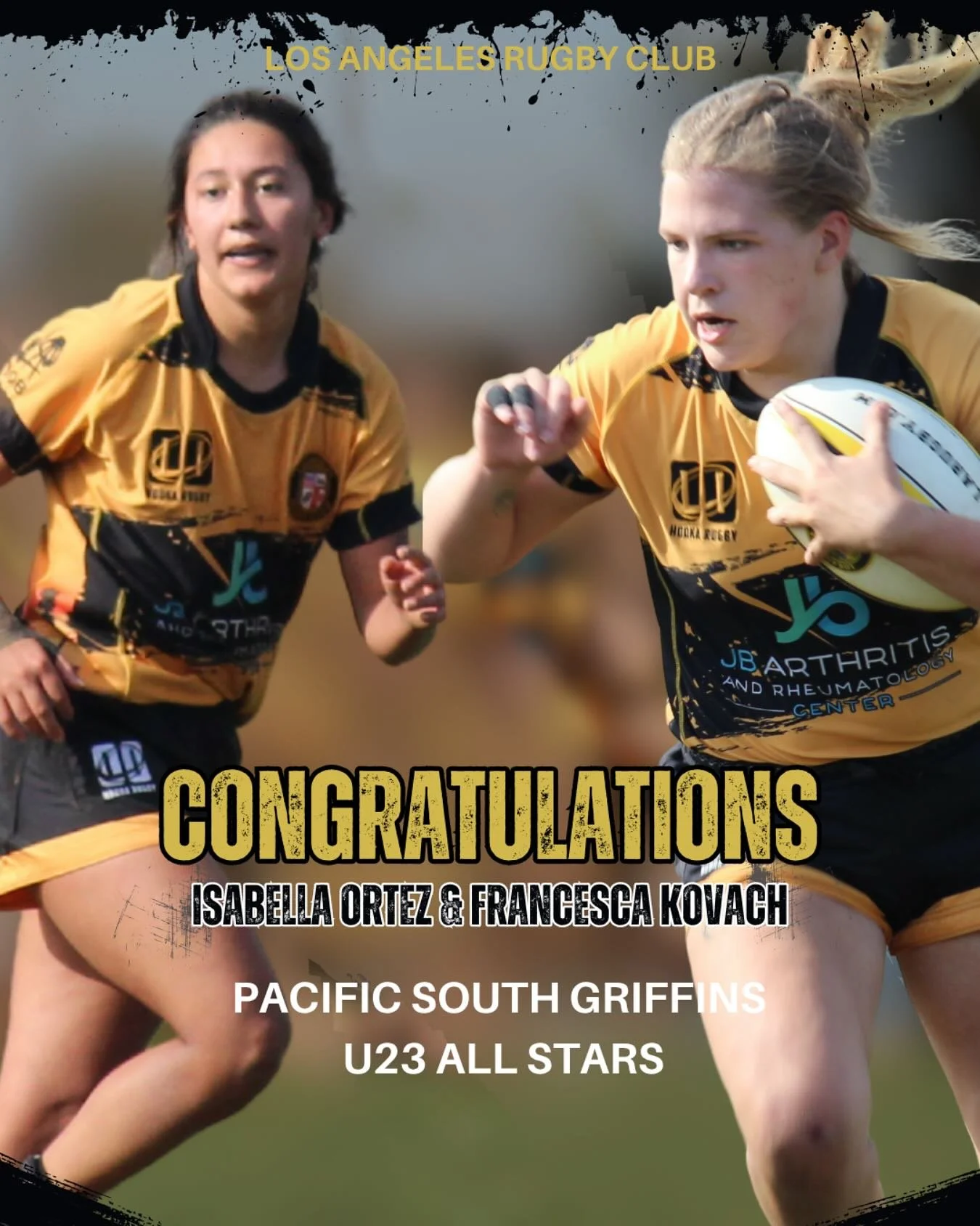 Two of LA&rsquo;s finest compete in the U23 Regional All-Star Tournament this weekend in Boston, representing the Pacific South Griffins. 

Let&rsquo;s go Izzy and Frankie! 😤😤

Game link to be announced! 

@pacdesert_rugbyconference