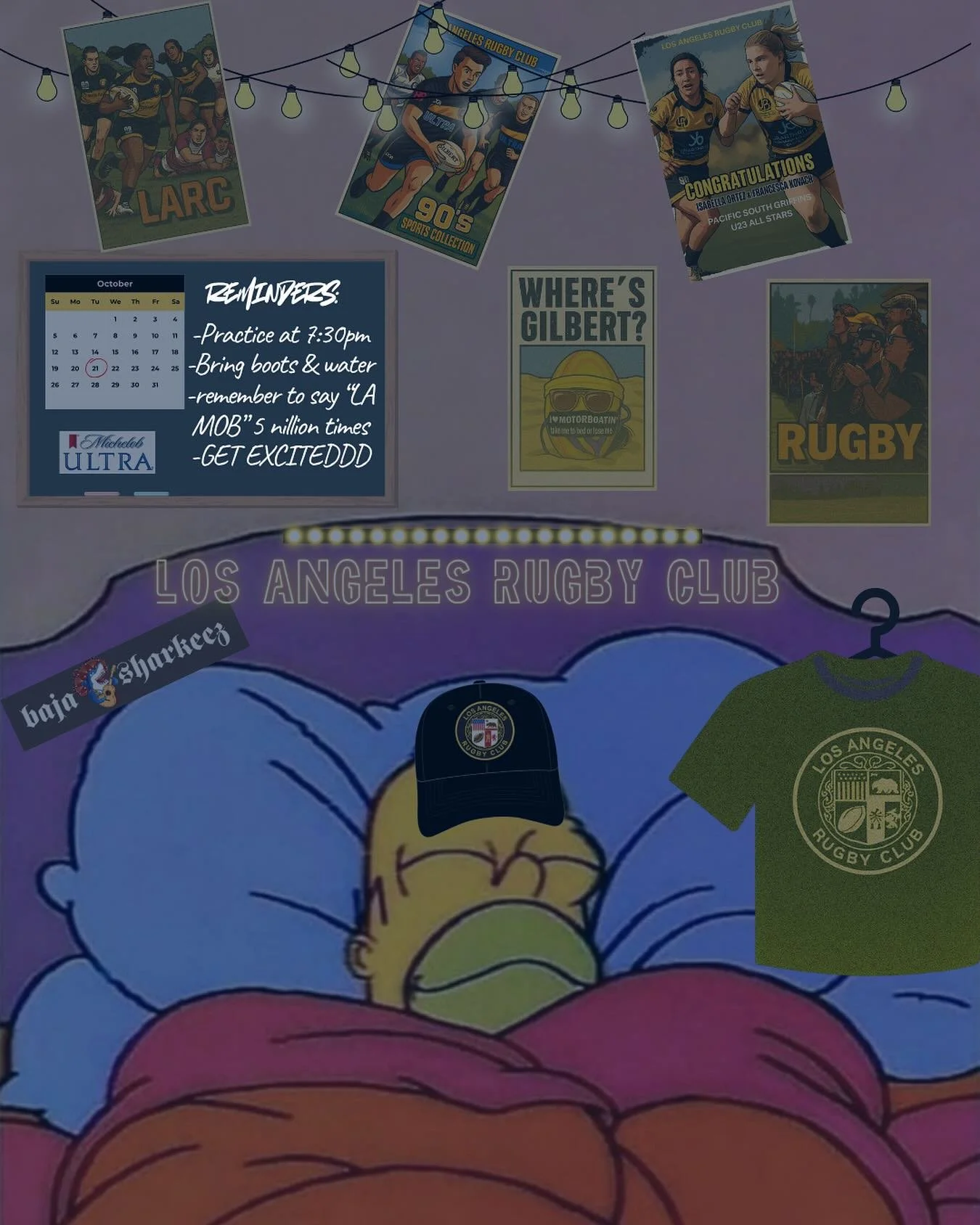 Dreaming of rucks and big tackles tonight. 

One more sleep til pre-season start! 

Join our Men&rsquo;s and Women&rsquo;s Teams tomorrow:
When: Tuesday 10/21 at 7:30pm
Where: Westchester Park (park in the lot across from Otis College)

#losangeles #