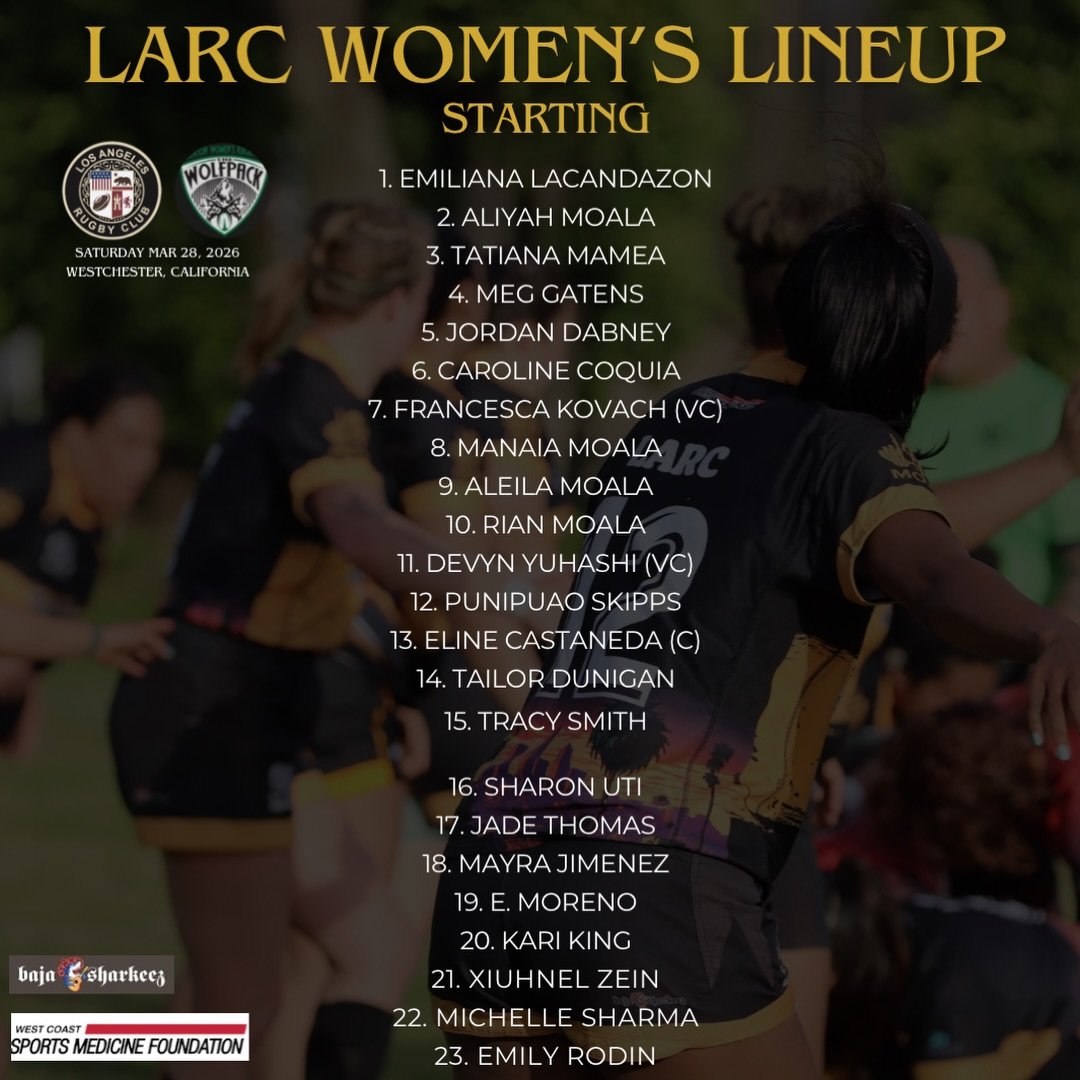 🗣️SEMI FINALS TEAM LIST, LET&rsquo;S GOOOOOO!

Our team list is out nowww 🤩 tomorrow both of our teams will head into semi-final matches against @slomensrugby &amp; @fullertonwolfpack ! We have home field advantage and are looking forward to some a
