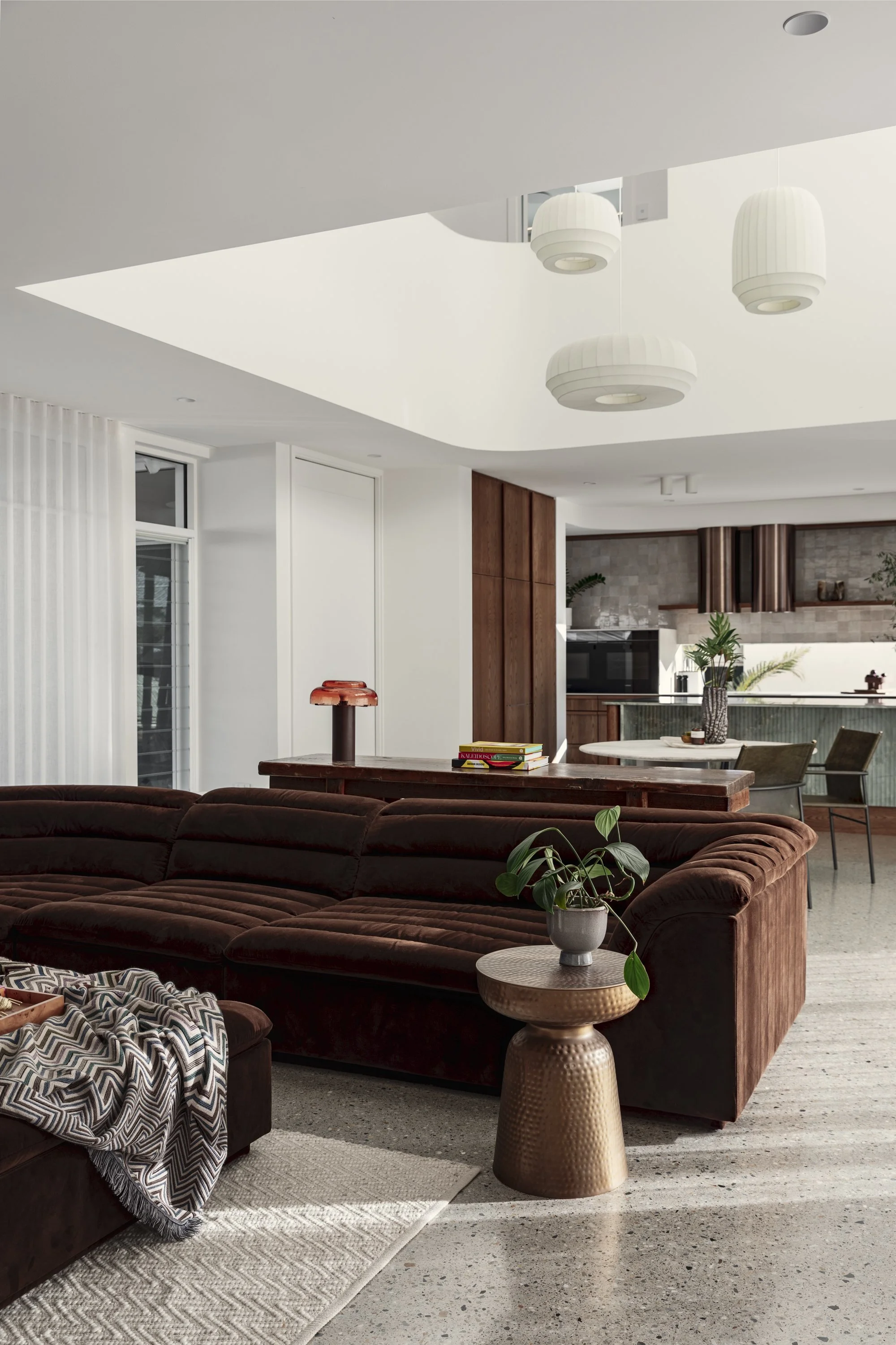 mid century inspired living room 