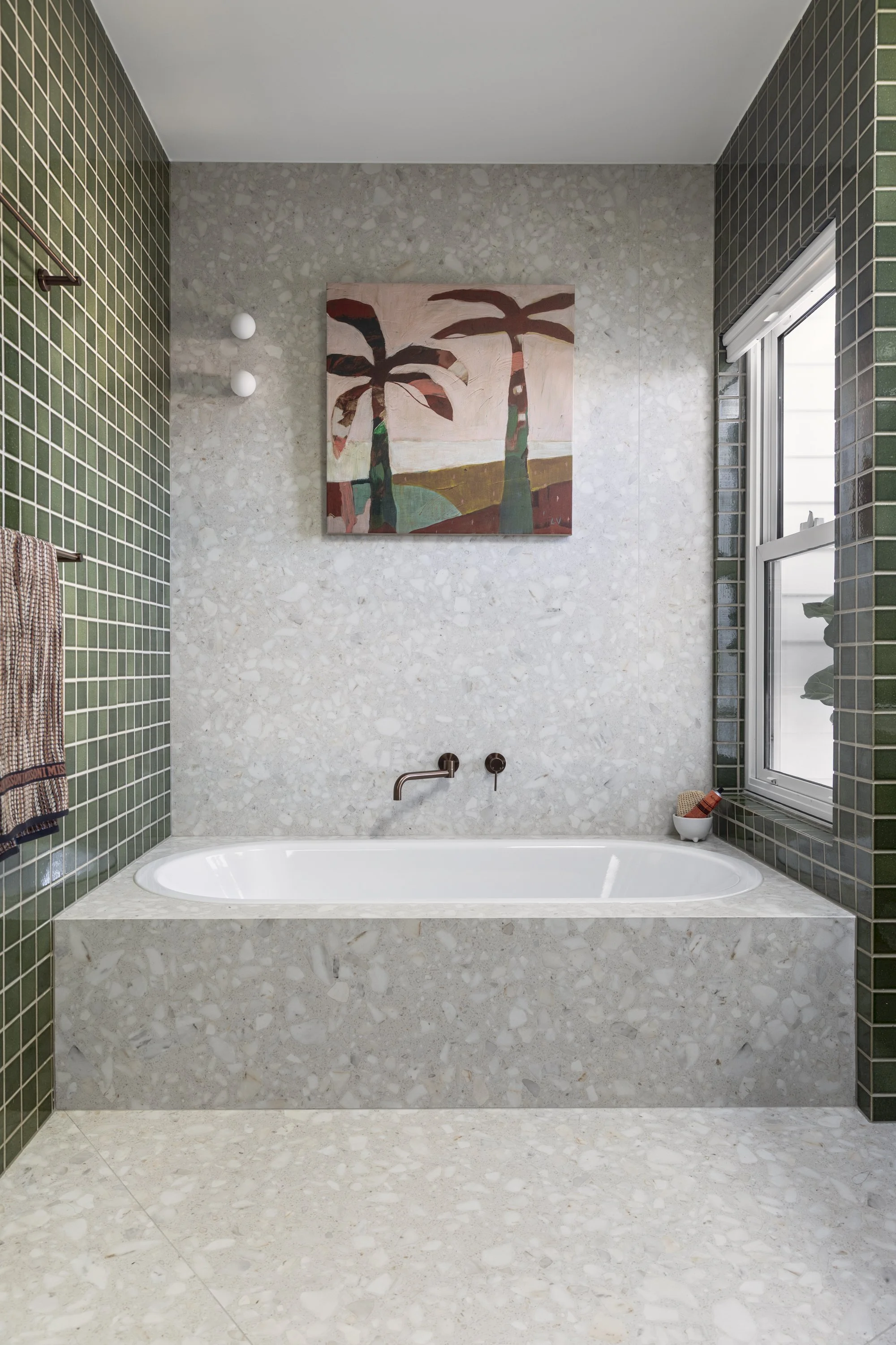 Mid century inspired bathroom Shellharbour