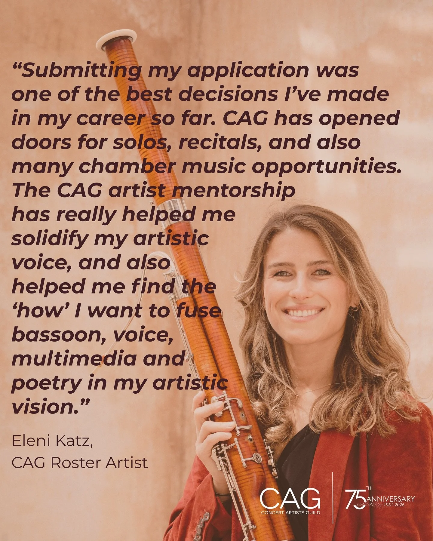 &ldquo;Submitting my application was one of the best decisions I&rsquo;ve made in my career so far&hellip;&rdquo; - Eleni Katz, bassoon

From solo recitals to chamber music festivals, Eleni (@elenikatz7) found opportunities, mentorship, and the tools