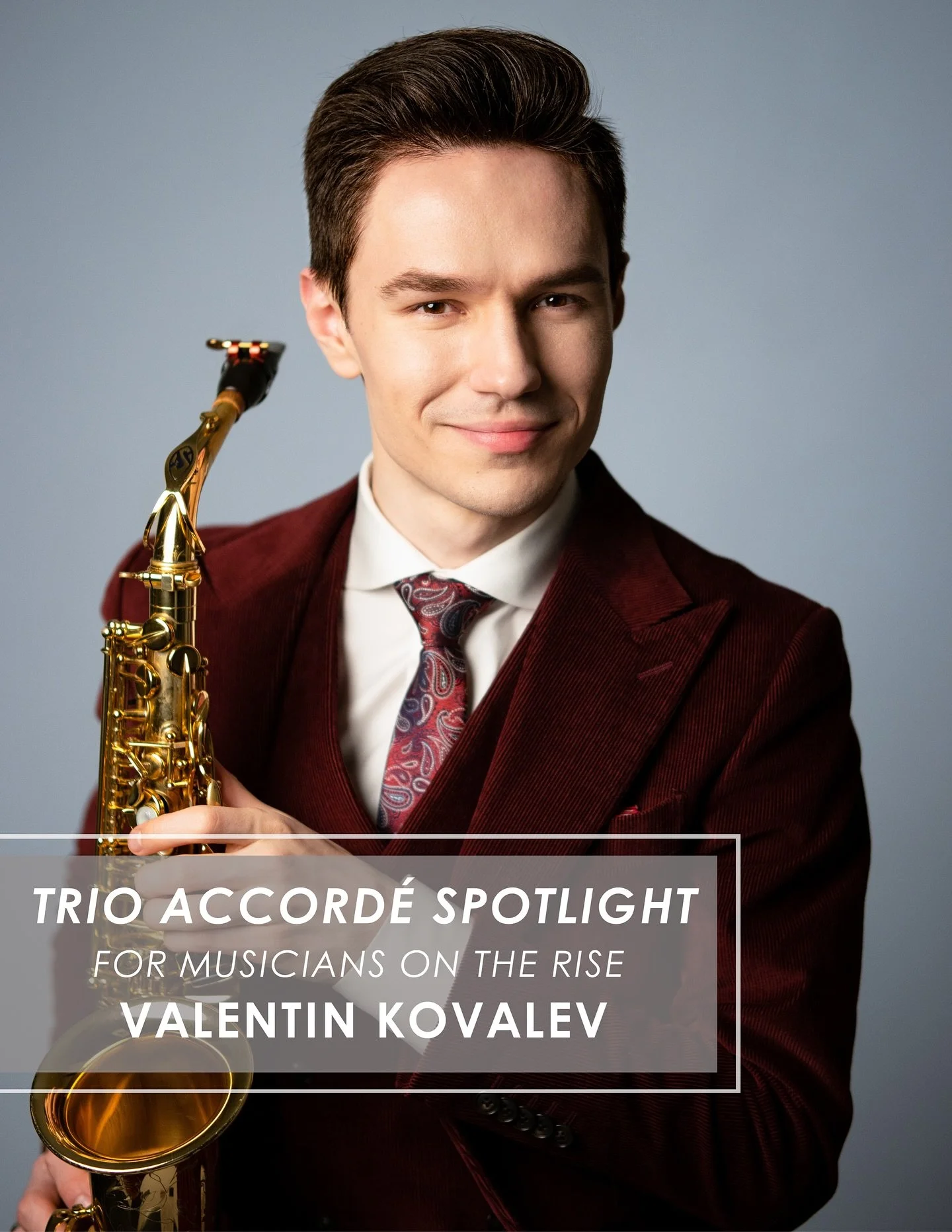 With the Merkin Hall debut weekend of Trio Accord&eacute; almost here, we&rsquo;re shining a light on the ensemble&rsquo;s saxophonist @valentinkmusic ! 

Valentin is a passionate and dedicated classical saxophonist committed to elevating the saxopho