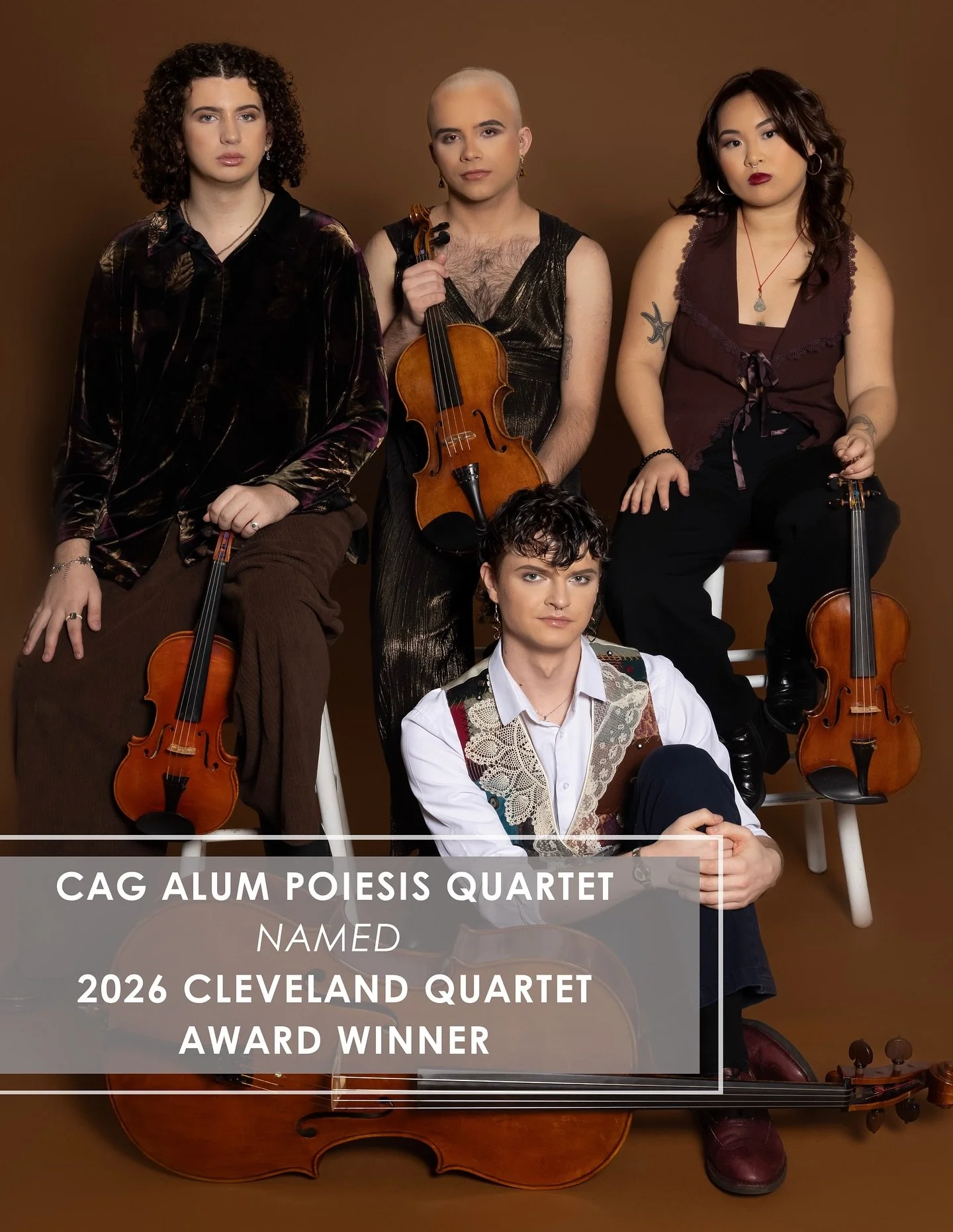 Congratulations to 2026 Cleveland Quartet Award winner @poiesisquartet! 🎉

Named for one of history&rsquo;s most iconic ensembles, this award recognizes a rising quartet with extraordinary promise - and we&rsquo;re thrilled to see Poiesis join fello