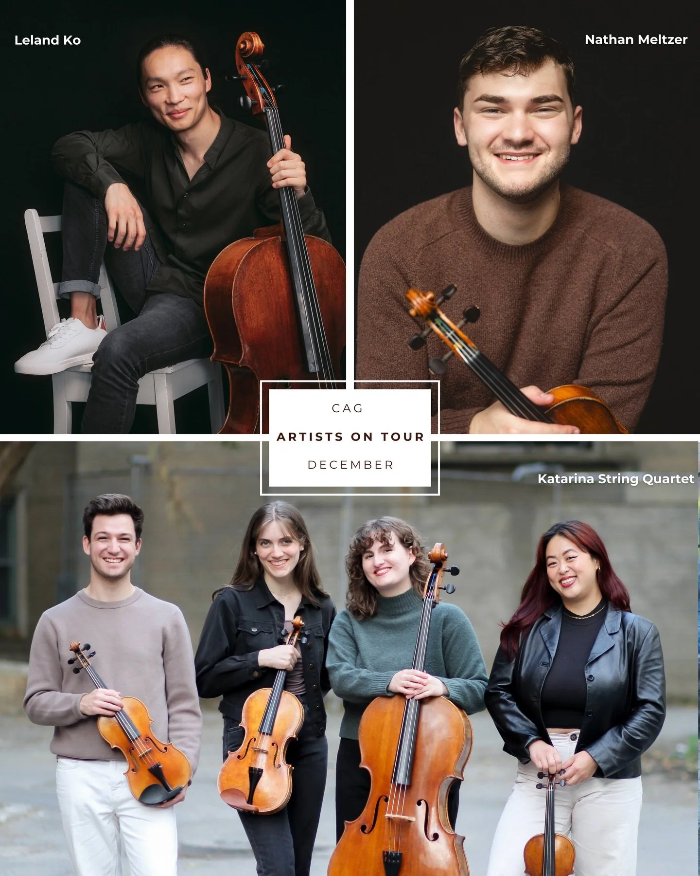 December is right around the corner, and so are a few CAG artists! Swipe to see if they&rsquo;ll be in a city near you 🎶