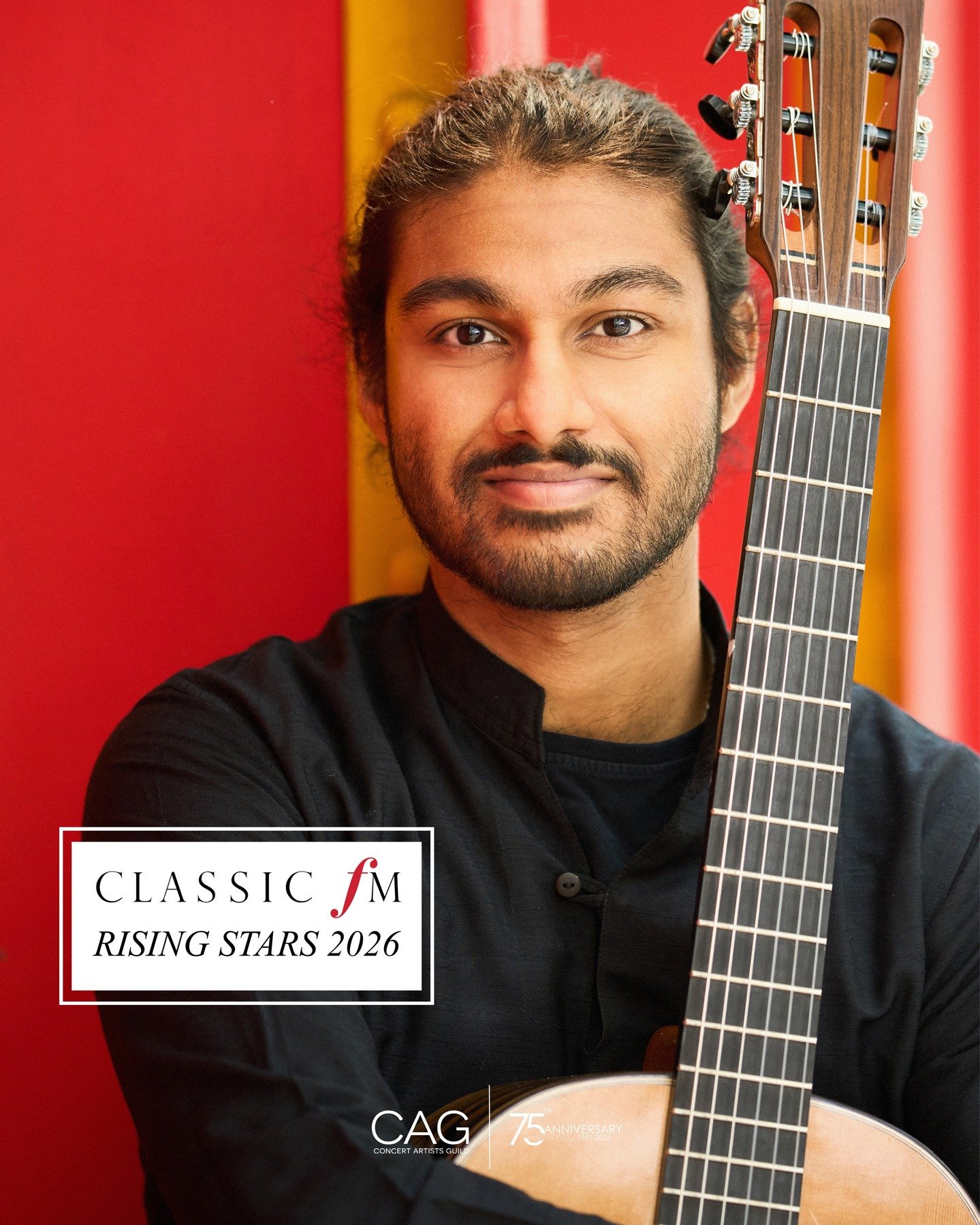 Delighted to share that CAG-YCAT Artist @samratmajumderguitar has been named a Classic FM Rising Star for 2026 🎉 Samrat is celebrated as one of 30 exceptional musicians under 30 who are shaping the future of classical music!