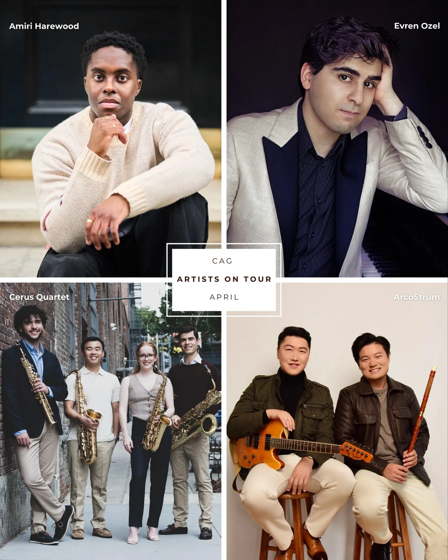 April showers bring musical flowers! Swipe to see where CAG Artists will be this spring 🌼🎶