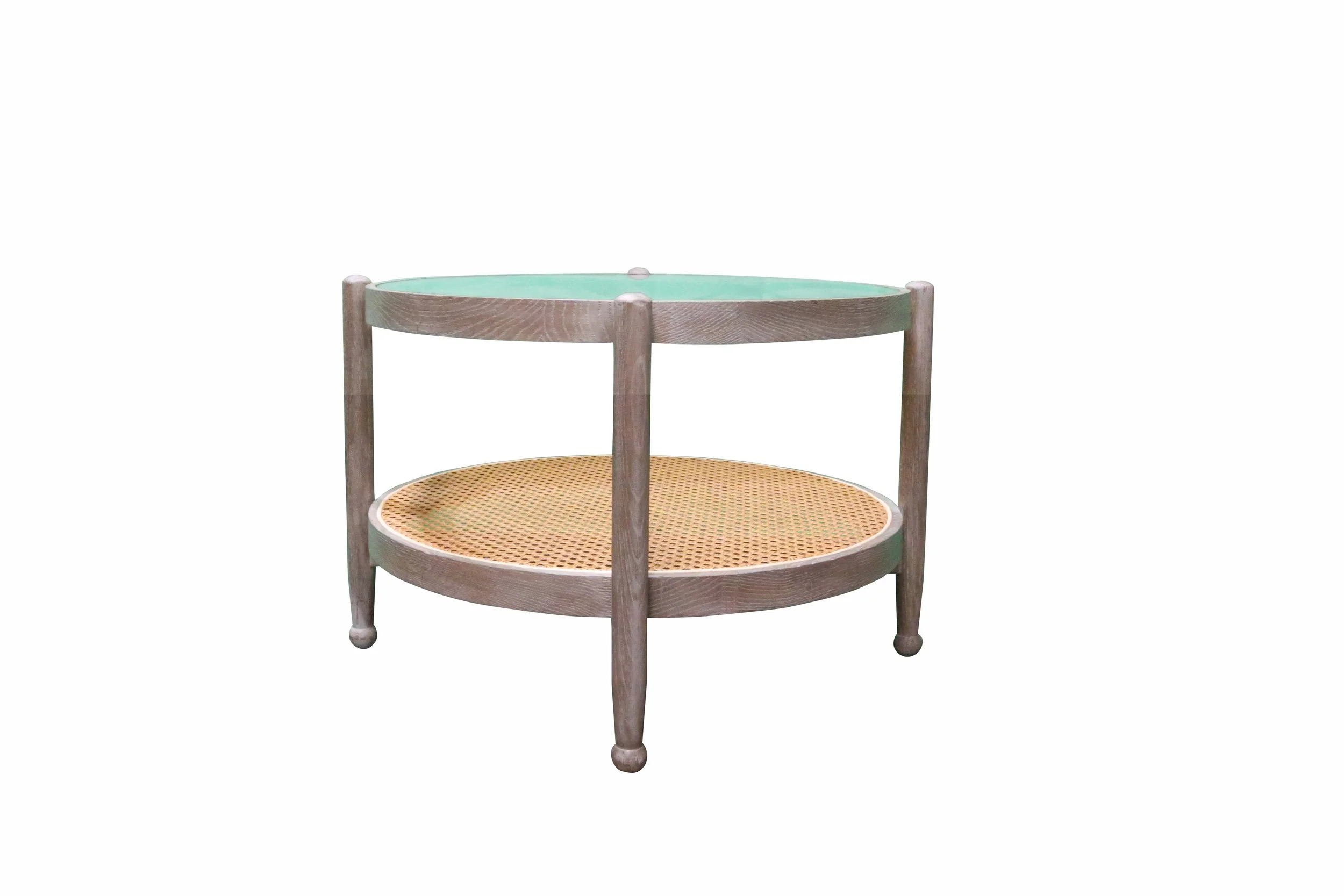 Rattan and Glass Coffee table.JPG