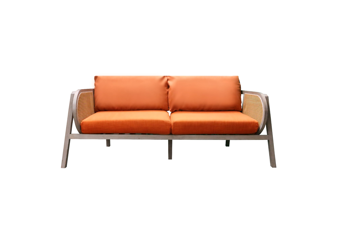 Luka 2.5 Seater Lounge Burnt Orange Linen