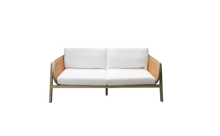 Luka 2.5 Seater White Linen