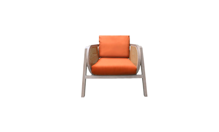 Luka Single Seater Lounge Burnt Orange Linen