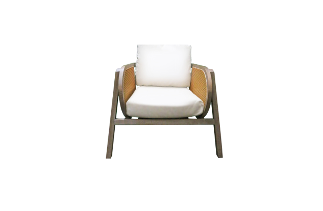 Luka Single Seater Lounge White Linen
