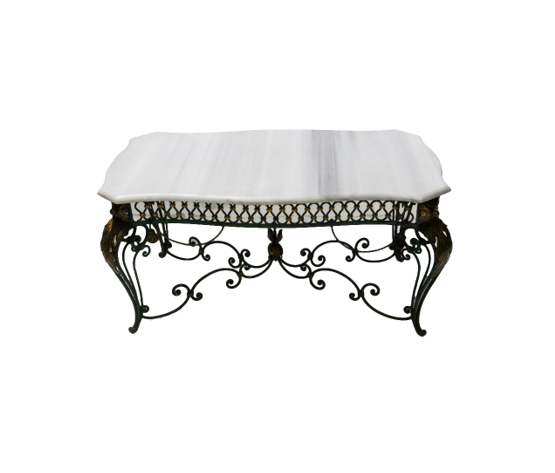 Coffee Table 1 with White Marble Top