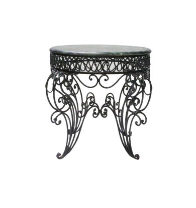 Side Table 4 with Round Marble Top