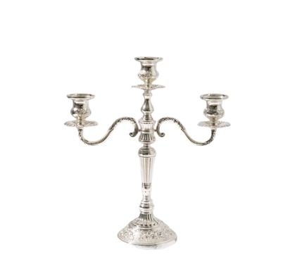 Silver Antique Candelabra - 3 Arm