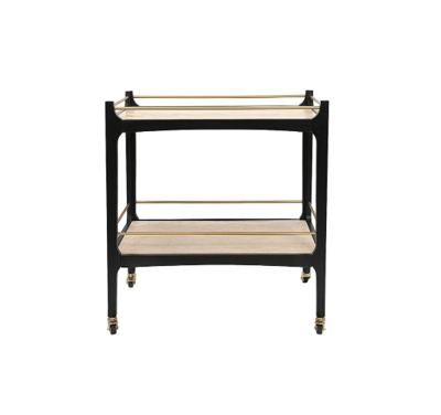 Black and Marble Caviar Trolley