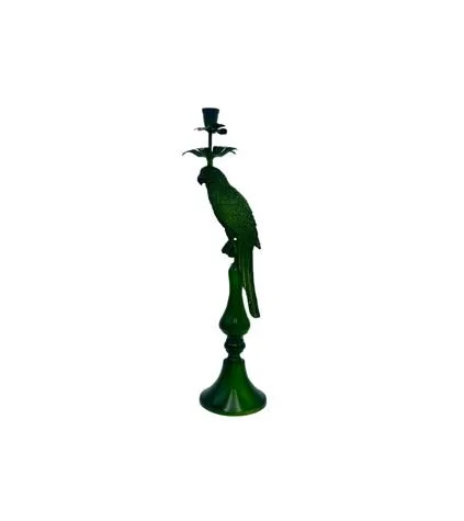Parrot Candlestick Holder - Green