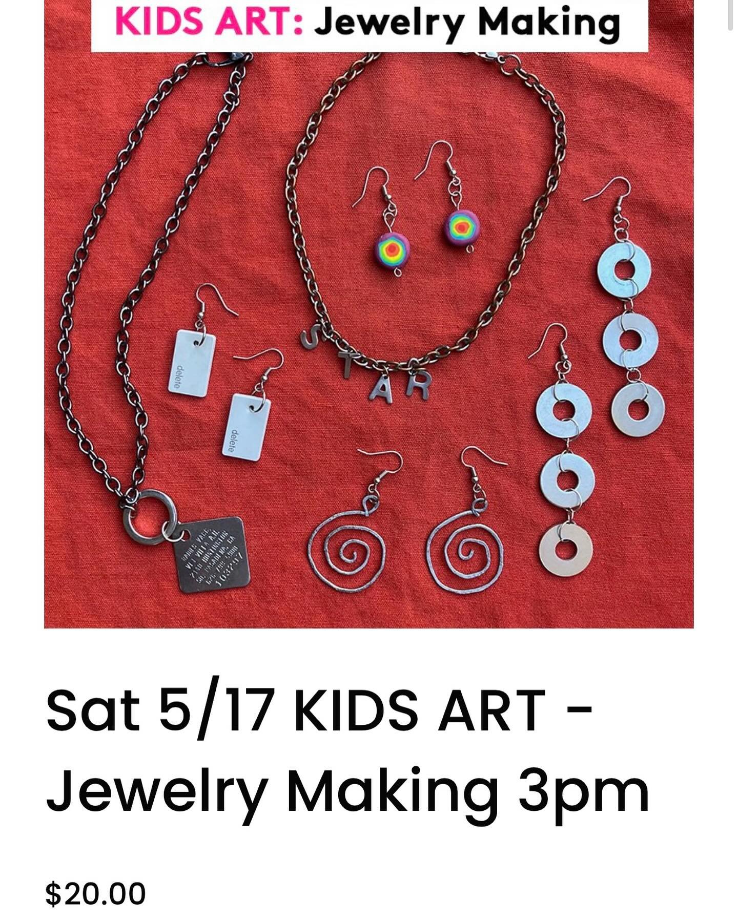 Kids Art: Jewelry Making this Saturday only $20
Come make something fun! 💎👑💍