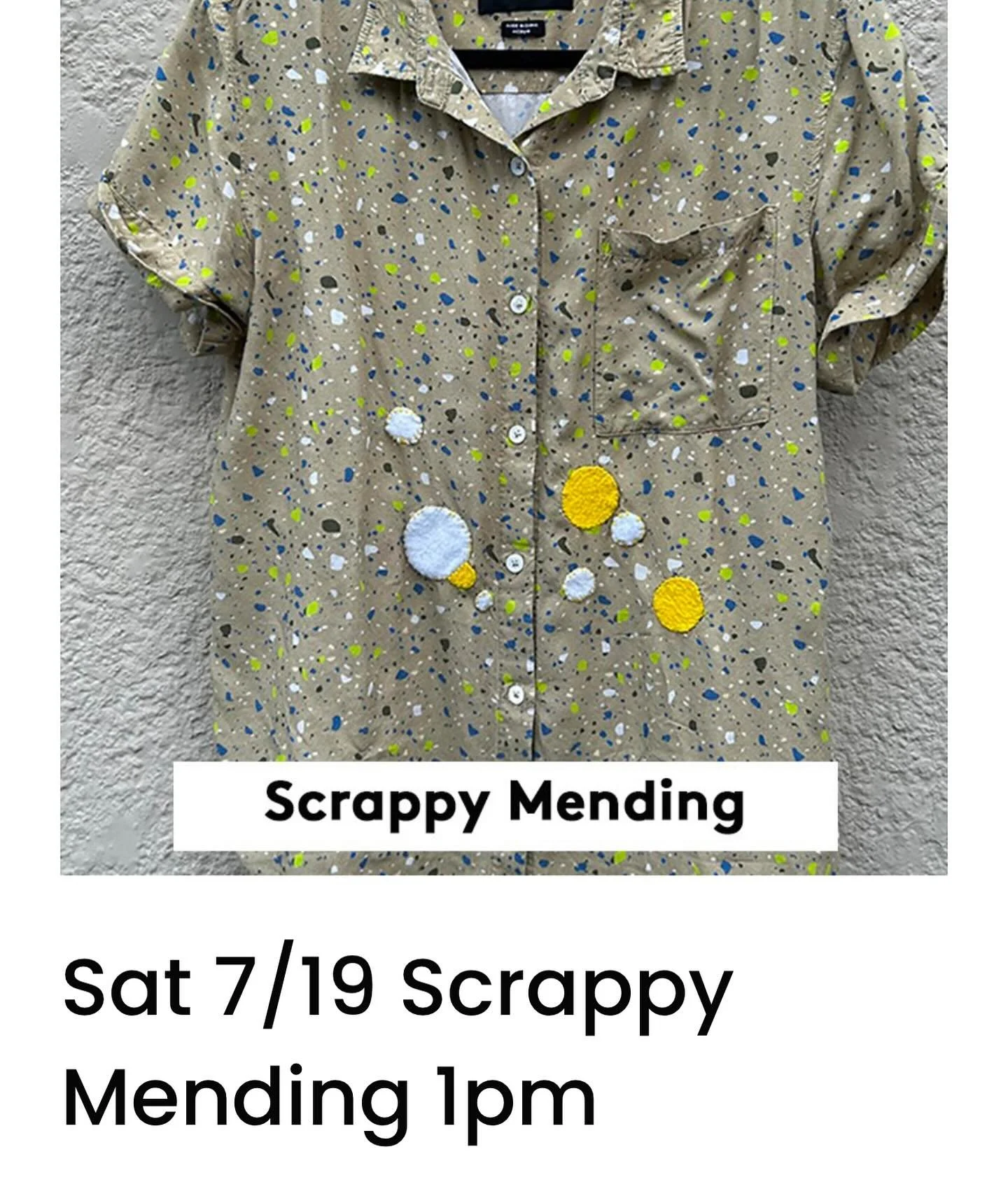 Get your mending skills, scrappy and otherwise up to snuff with @rebuildspace
Bring something that needs mending or just learn some techniques in this informative, fun workshop
Sign up on our website or in the link in bio