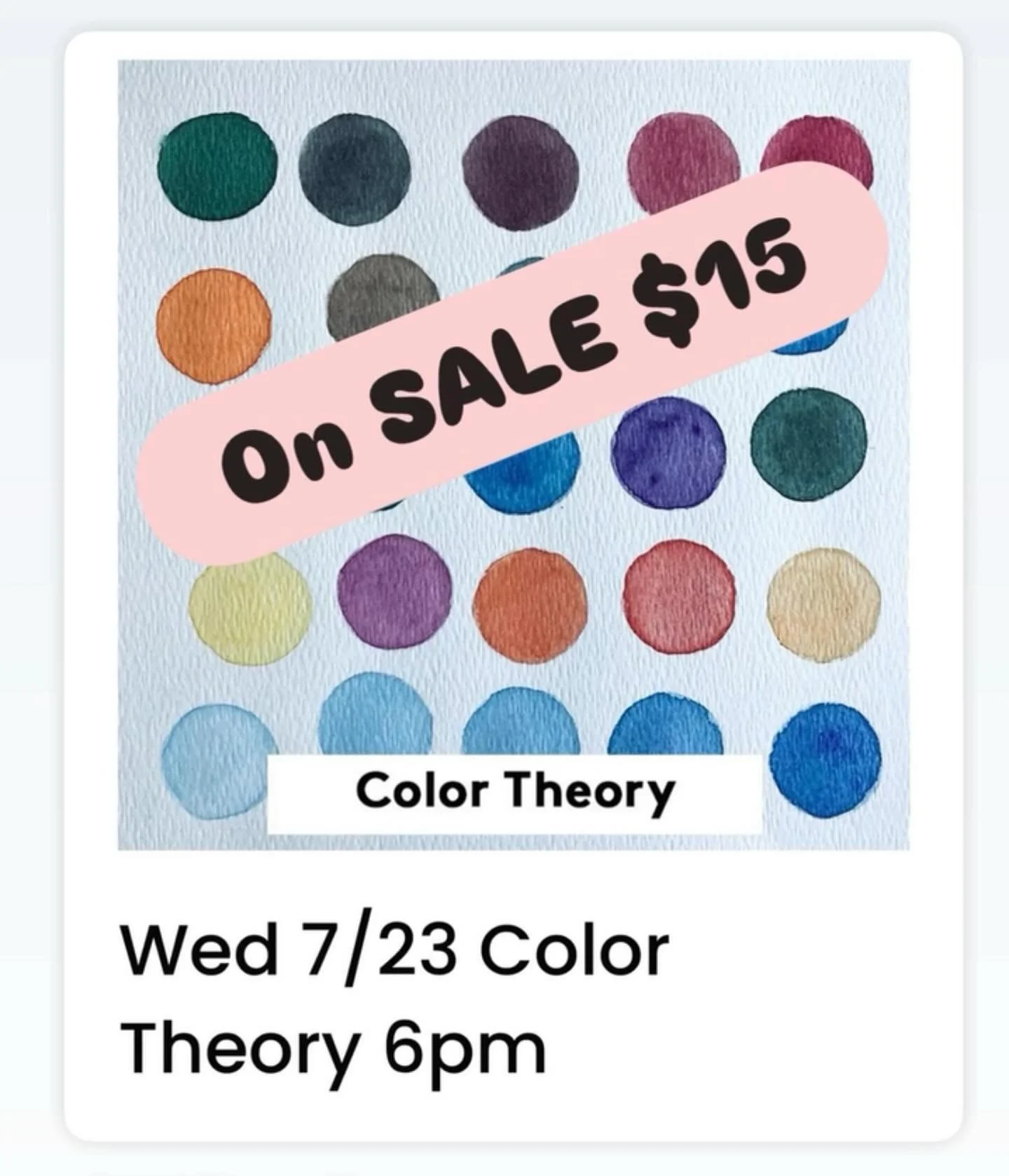 Join @akinacox for Color Theory upstairs in The Creative Space on July 23rd at 6pm
Sign up on our website or at the link in bio