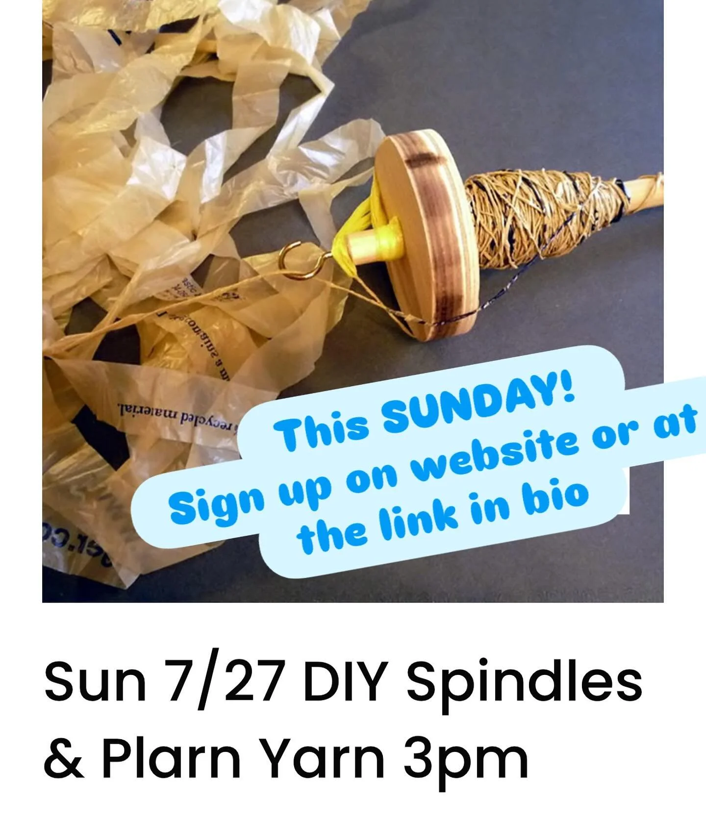 In this dynamic and accessible spinning class for ages 10 through adult, students start by building their very own drop spindle using simple materials—demystifying the spinning process from the very first moment.