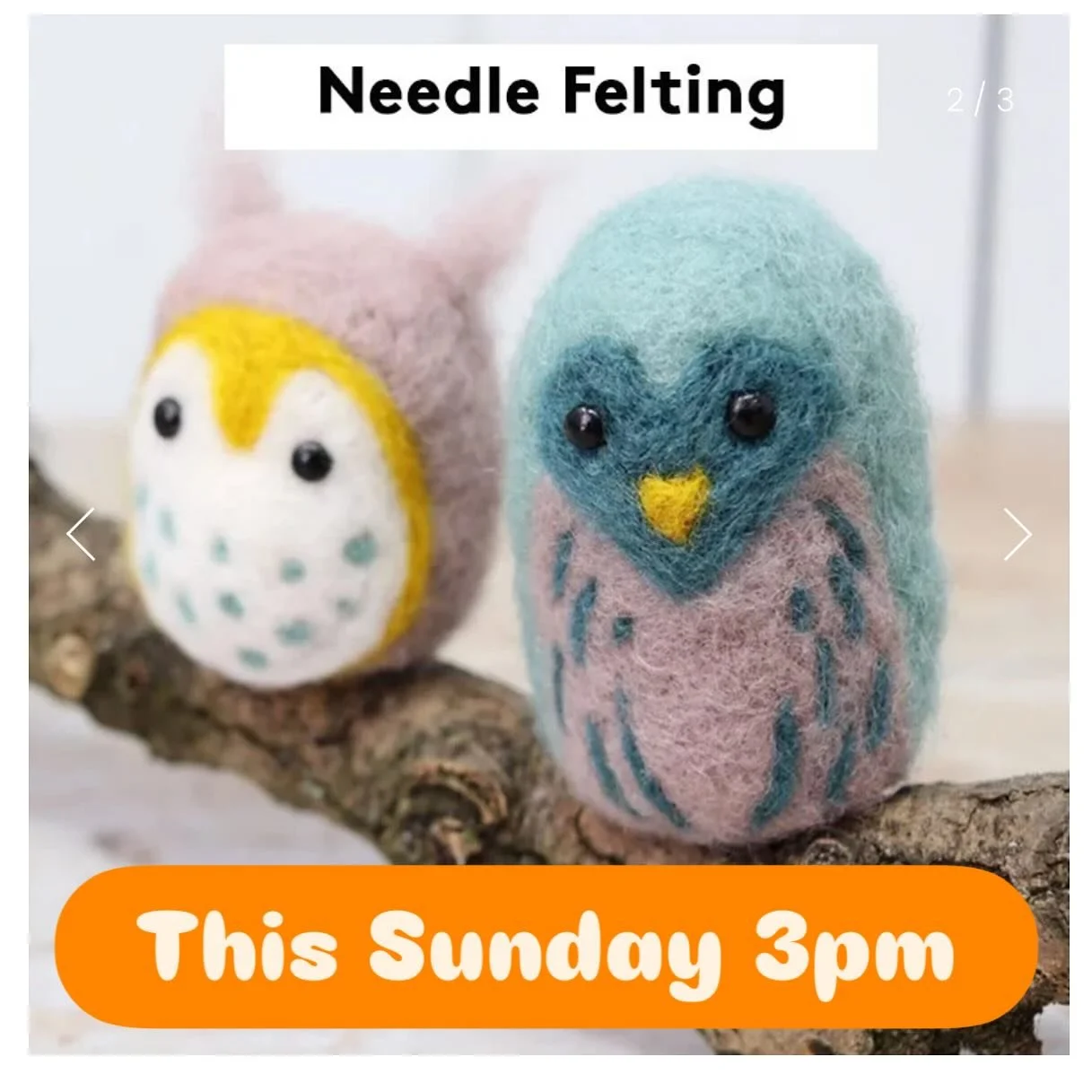 Join @therovingmushroom for Needle Felting on Sunday afternoon