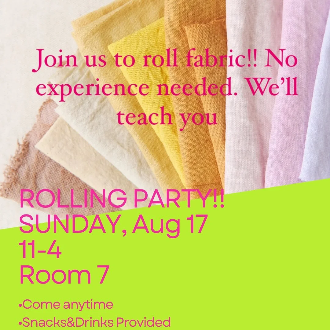 Come volunteer with us! No registering, experience or skills needed. We&rsquo;ll be rolling, bolting and processing fabric in our back classroom space. #pasadena#remainderspasadena #remaindersvolunteer