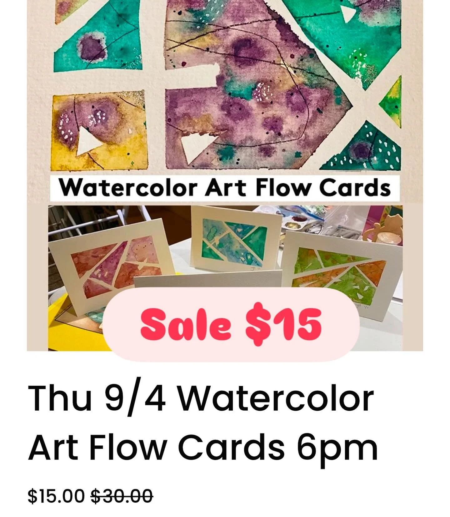Join @icebreakerprintables to make your own greeting cards with watercolor. FUN!
On sale $15