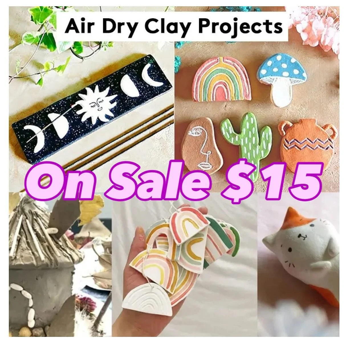 Join @jayme.thaler to make easy, fun projects out of air dry clay. 

Sign up on our website for $15