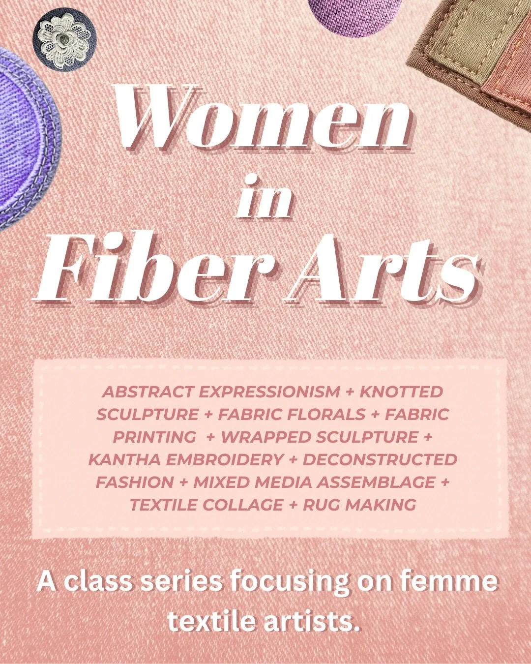 This March and April, Remainders is hosting a series of arts and education workshops focusing on some seminal textile artists. The classes will start with a brief overview of an artist&rsquo;s history and technique&mdash; and then you get to try thei