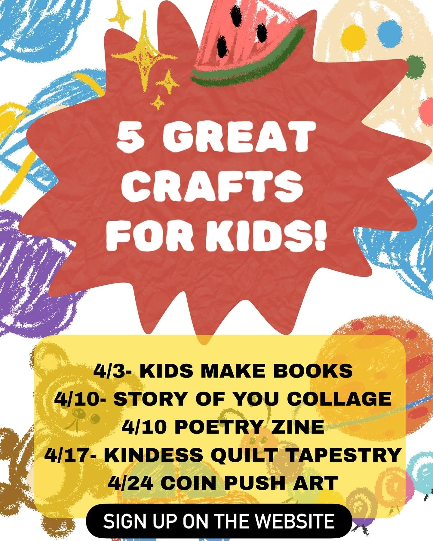 Bring the kids and the whole fam for some fun-making
Lots of good choices for crafty times